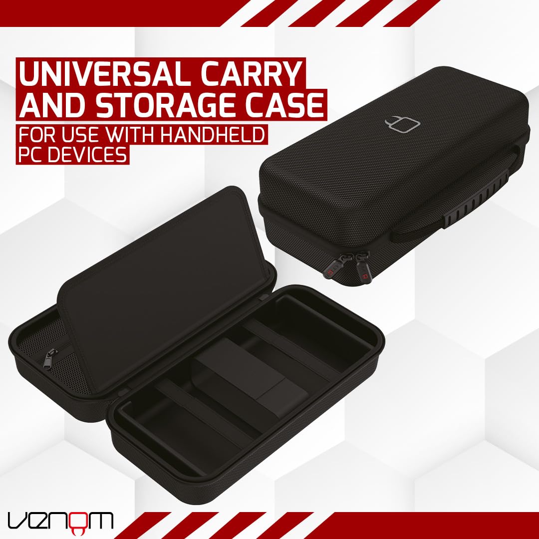 Venom Handheld PC Storage Case – Compatible with Steam Deck, ASUS ROG Ally, Logitech G Cloud, MSI Claw, Lenovo Legion Go 5