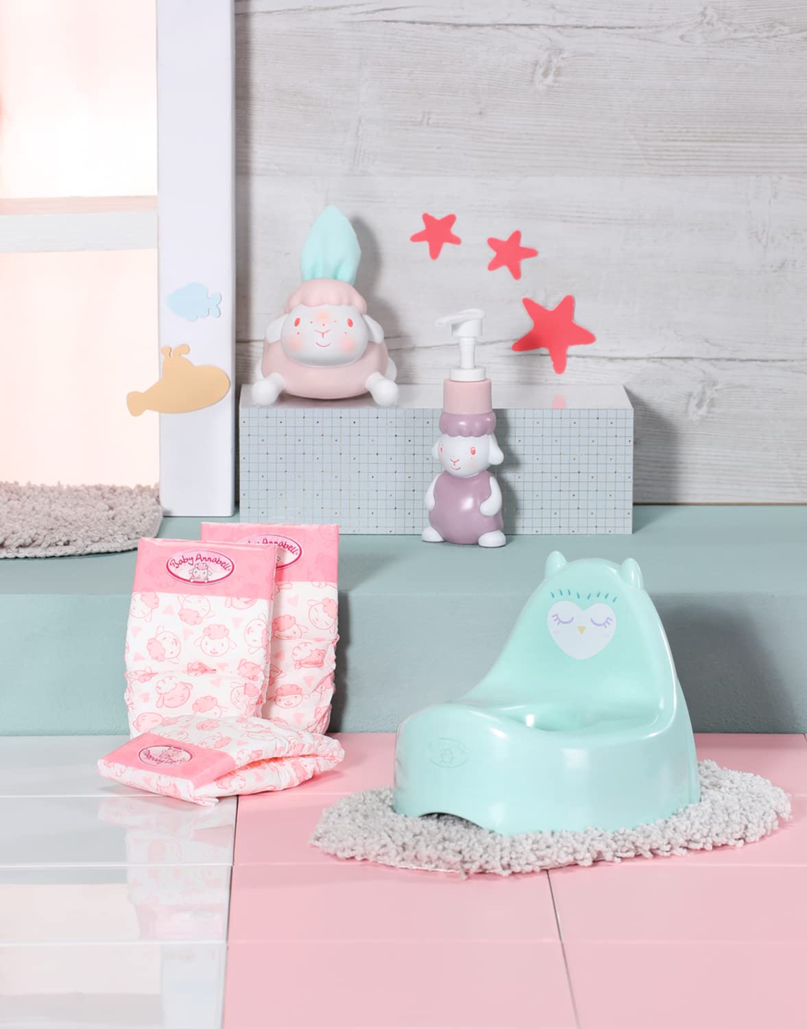 Baby Annabell Potty Set - Includes Potty, Nappies, Tissue Dispenser & Soap Pump for 43cm Dolls - 706602 3