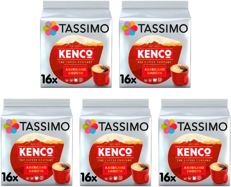 Tassimo Kenco Americano Smooth Kaffeepads (Packung mit 16 T DISCs) – 5 Packungen (insgesamt 80 Kapseln) 4