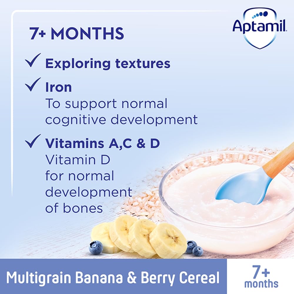 Aptamil Multigrain Banana & Berry Stage 2 Cereal 200g 4