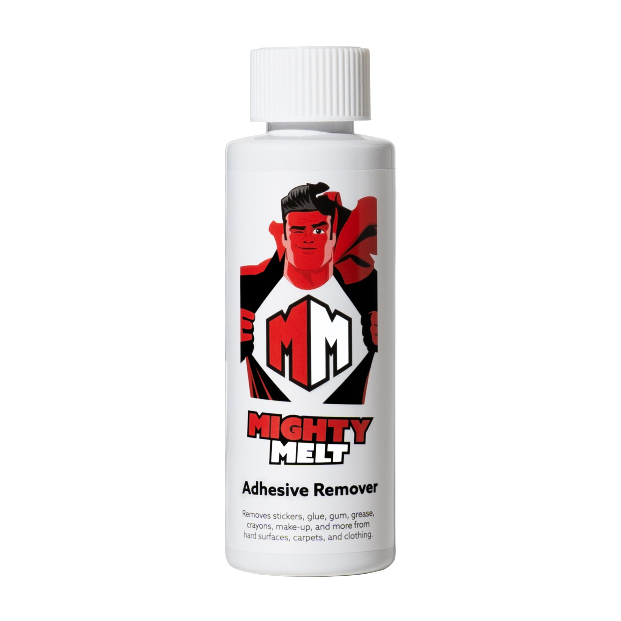 Mighty Melt Adhesive Remover - Removes Glue, Tar, Wax, Crayon, Marker | 125 ml Liquid