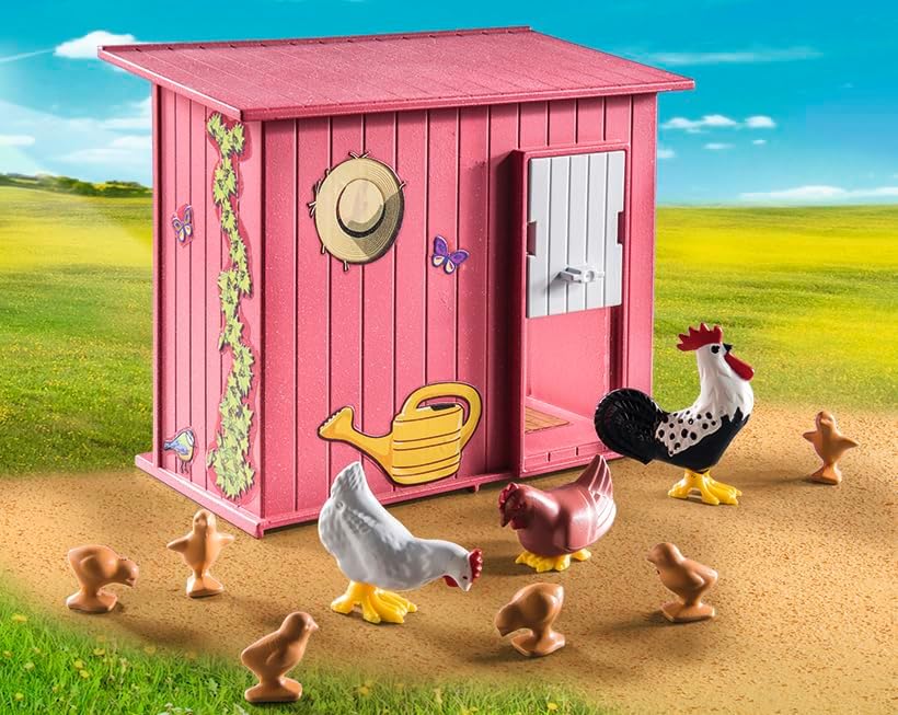 Playmobil 71308 Country Hen House with Chicken Family Playset - Farm Animal Toy for Ages 4+ 2