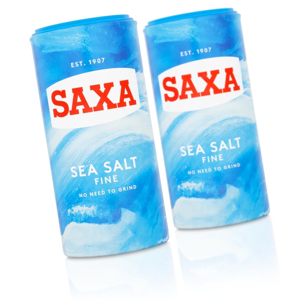 Saxa Fine Sea Salt - 350g Drum, No Need to Grind 6