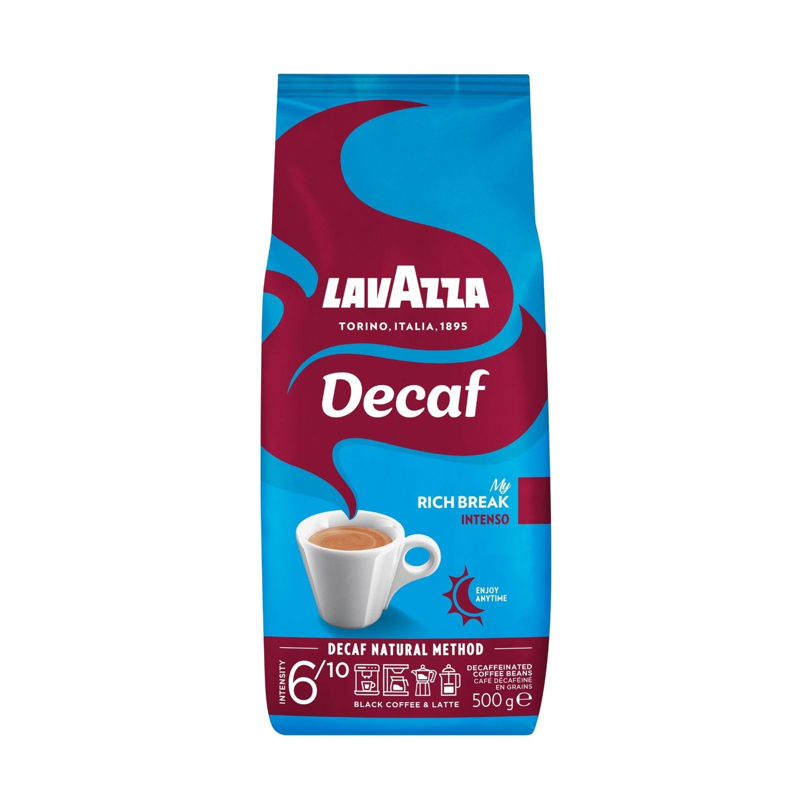 Lavazza Decaf Intenso - My Rich Break Whole Coffee Beans, 500g