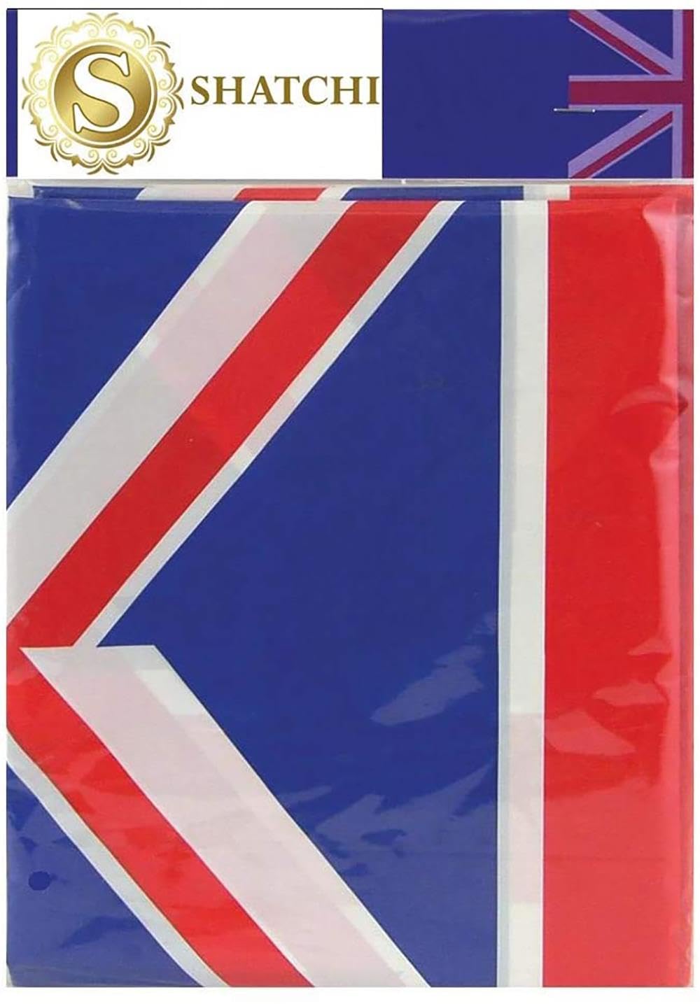 SHATCHI Union Jack Plastic Deluxe Tablecover - 137cm x 180cm | Reusable | Party & Picnic Use 6