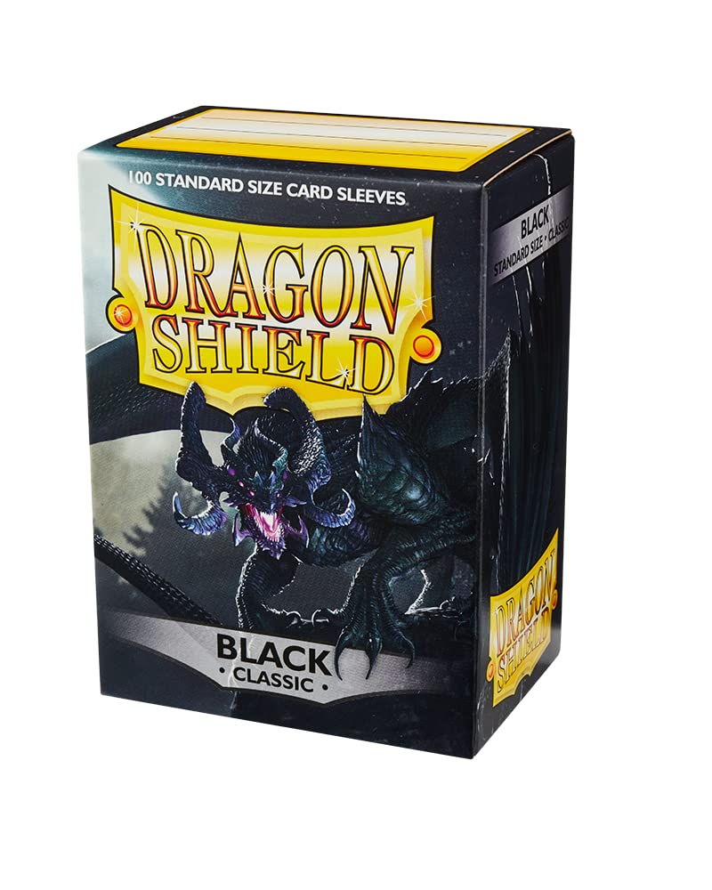 Dragon Shield Black Standard 100 Card Sleeves for TCG Protection