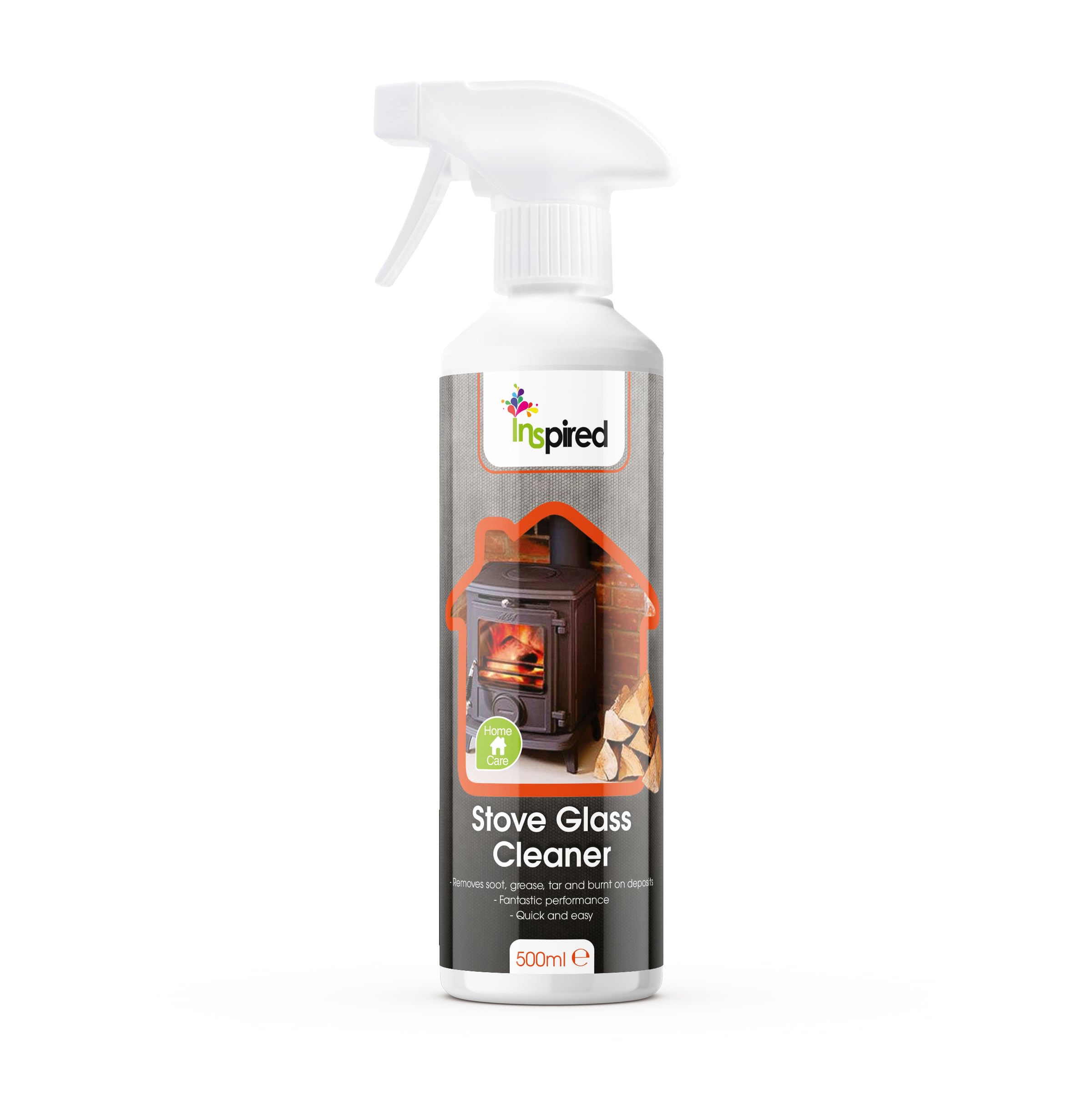 Inspired Stove Glass Cleaner - Dissolves Soot, Grease & Tar | 500 ml Liquid Spray