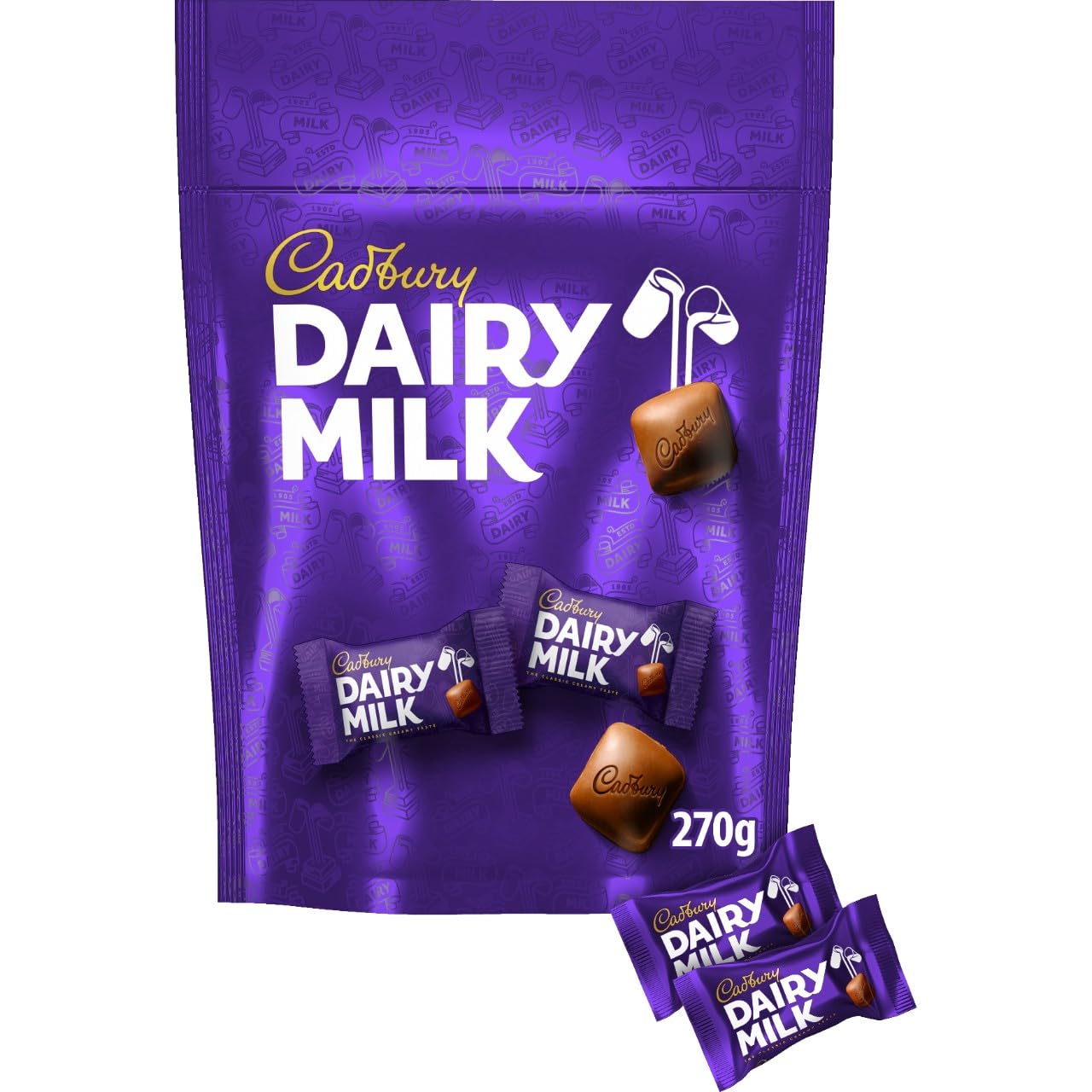 Cadbury Dairy Milk Chocolate Chunk Pouch - Creamy Milk Chocolate Pieces, 270g