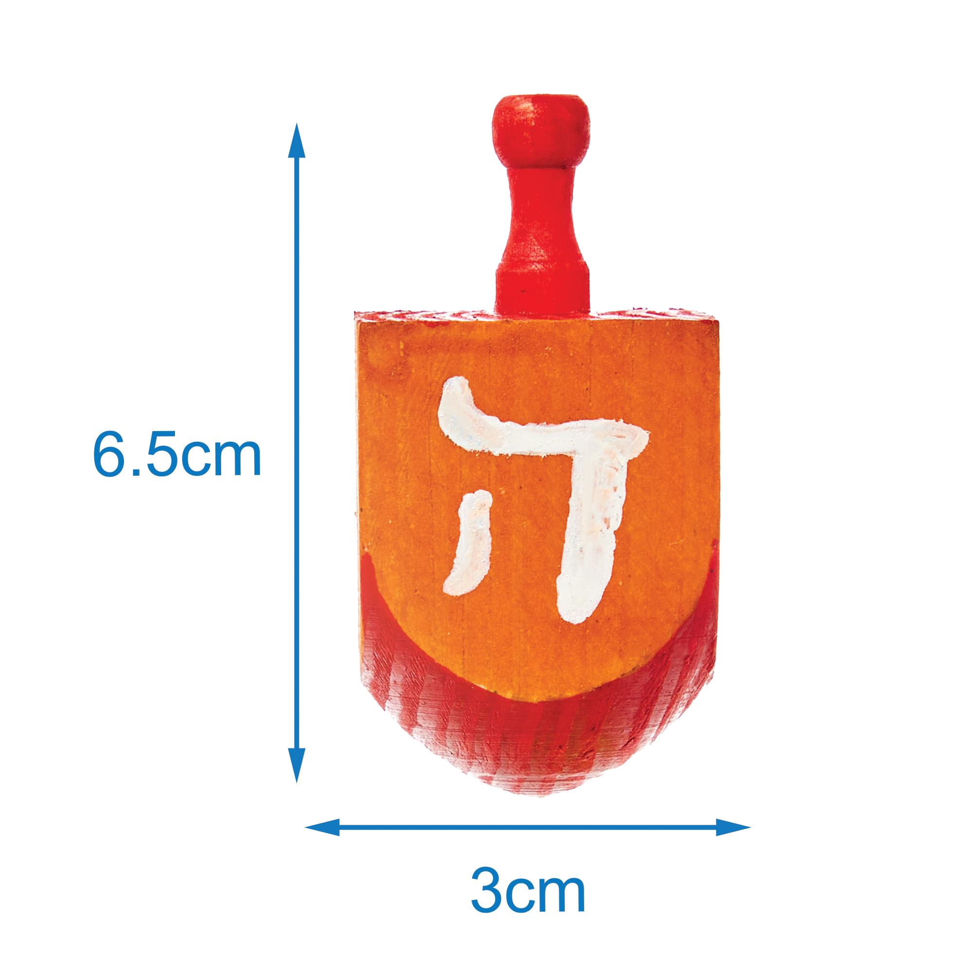 Baker Ross FX939 Wooden Dreidels - Pack of 5, Paint Your Own Hanukkah Craft Toy