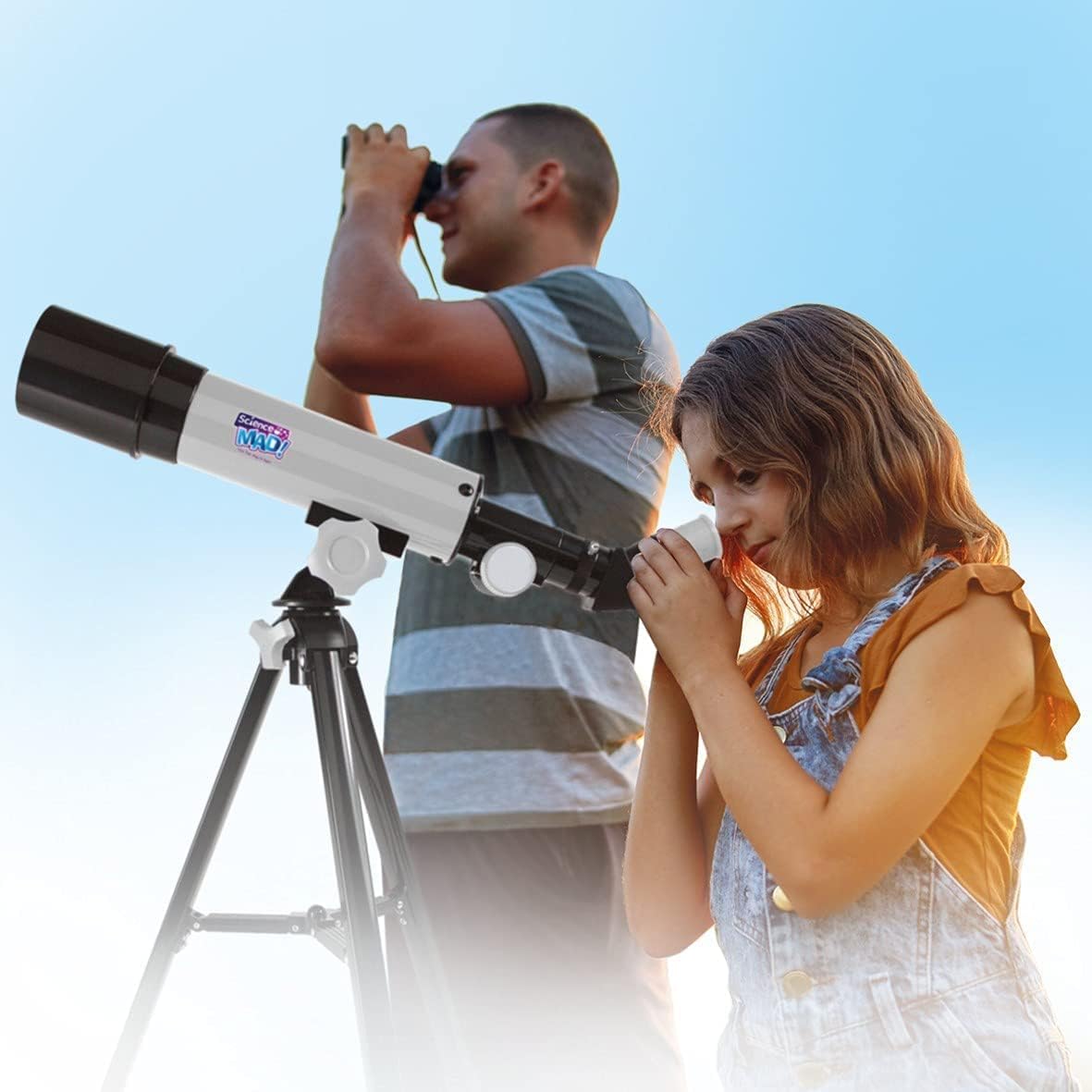 Science Mad SM52 50mm Astronomical Telescope - 90X Magnification for Kids 8+