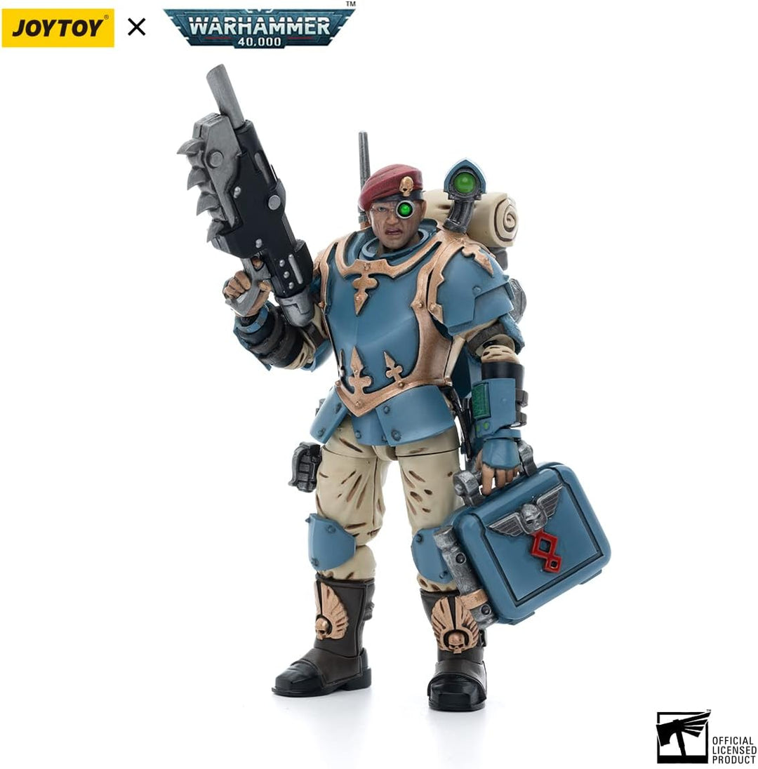 Bloomage Joytoy WH 40K Astra Militarum Tempestus Sci Com Medic 1/18 Action Figure (JT5154)