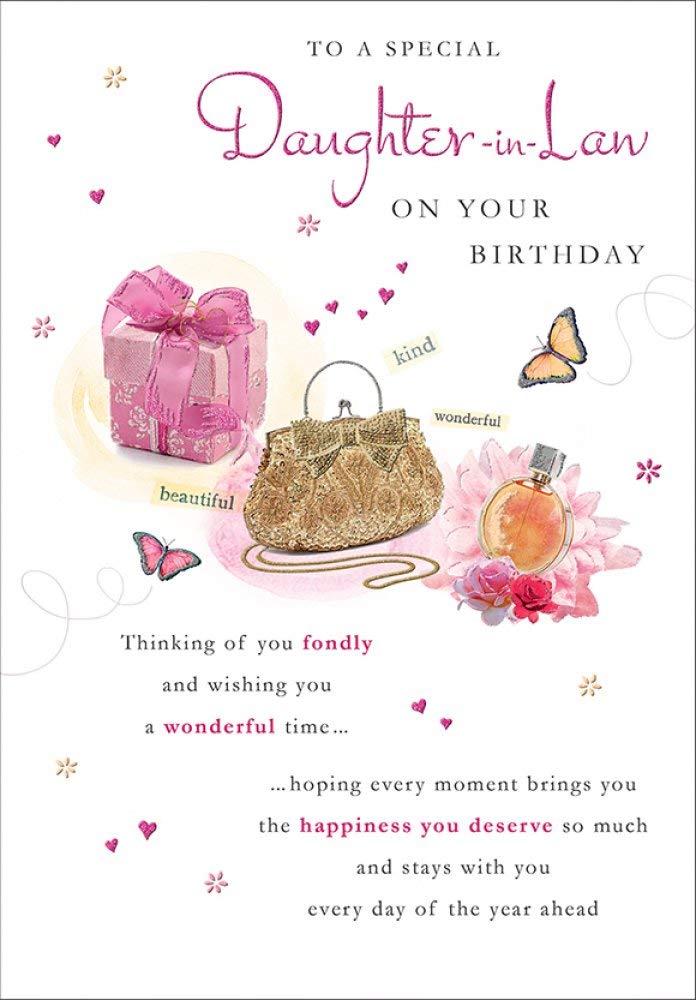 Piccadilly Greetings Traditional Birthday Card for Daughter In Law | 9 x 6 Inches