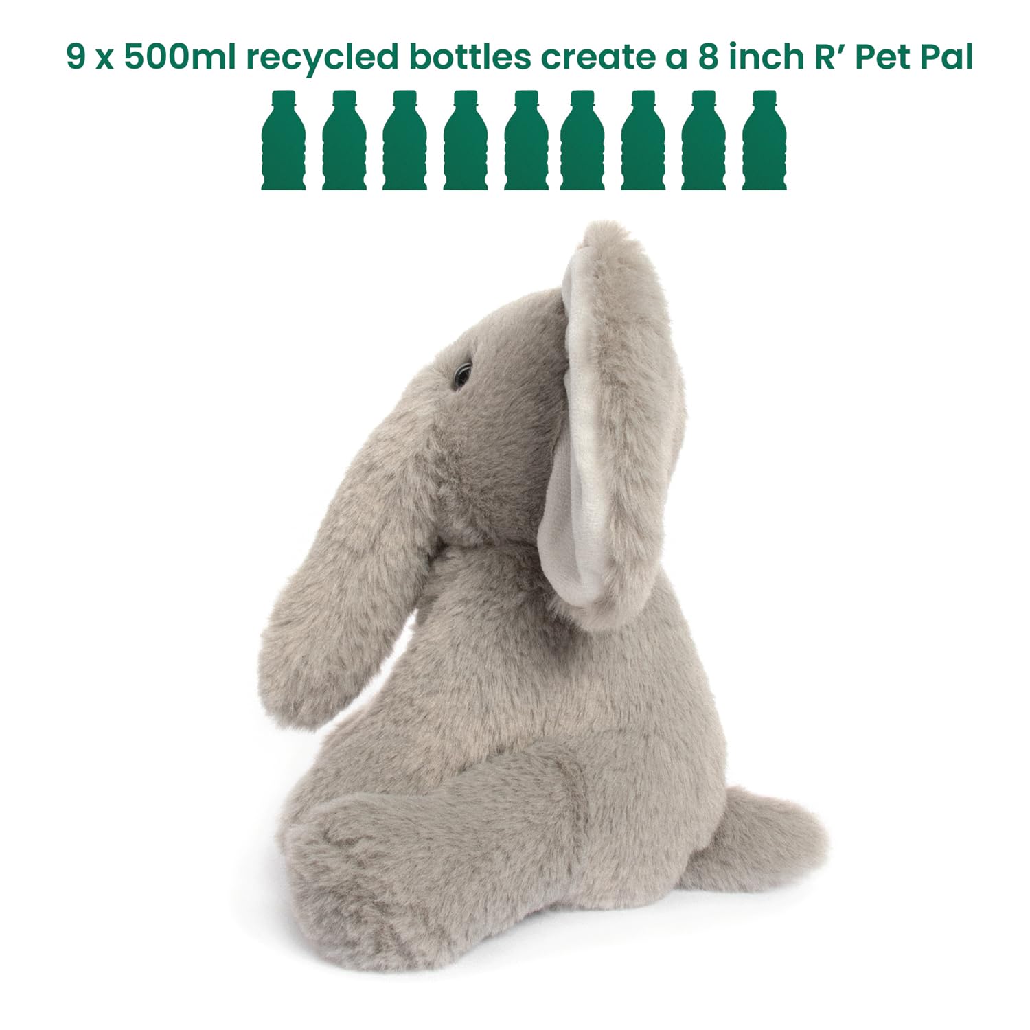 Lesser & Pavey Rpet Pals Ellie Sit Elephant Teddy For Kids | Made Up of Rec 11