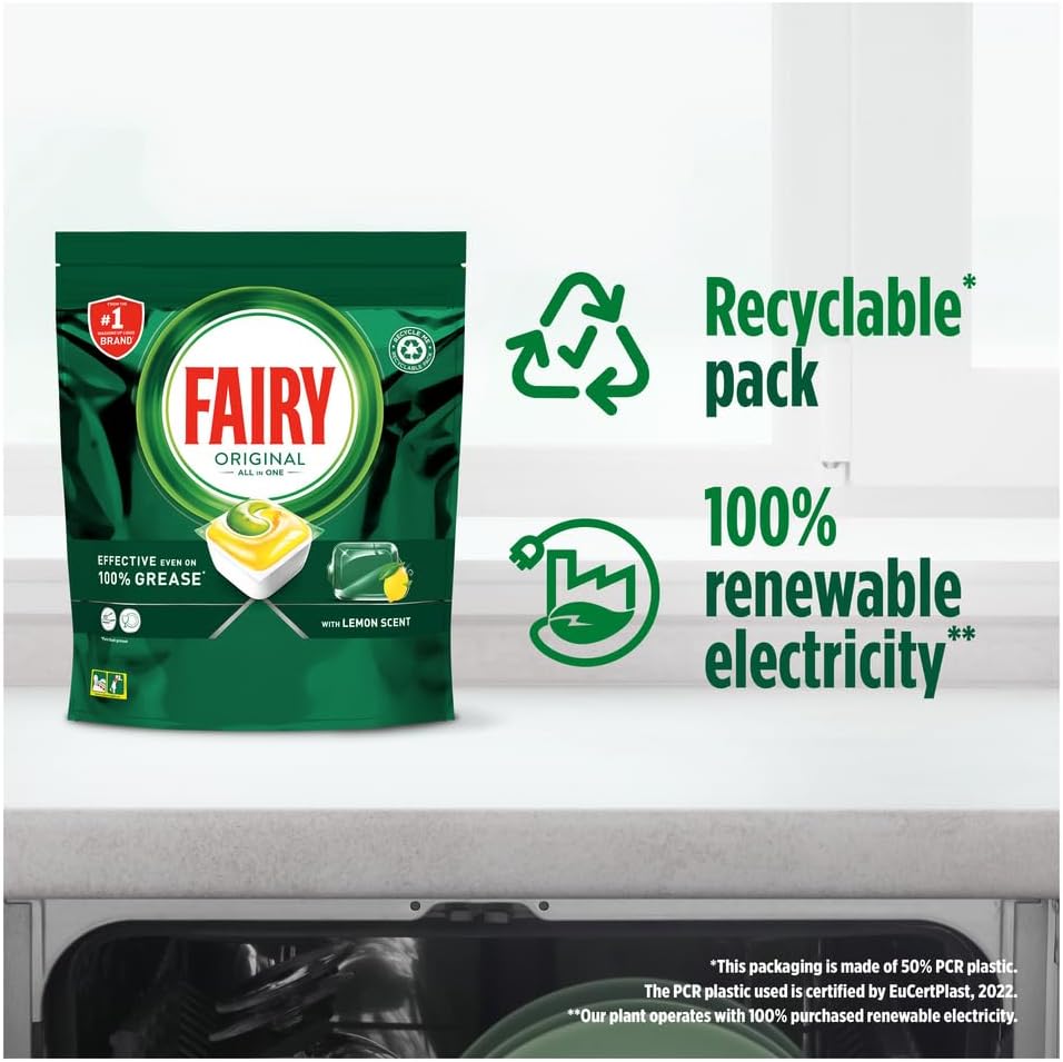Fairy Original All-In-One Dishwasher Tablets with Lemon Scent, 114 Tablets 5