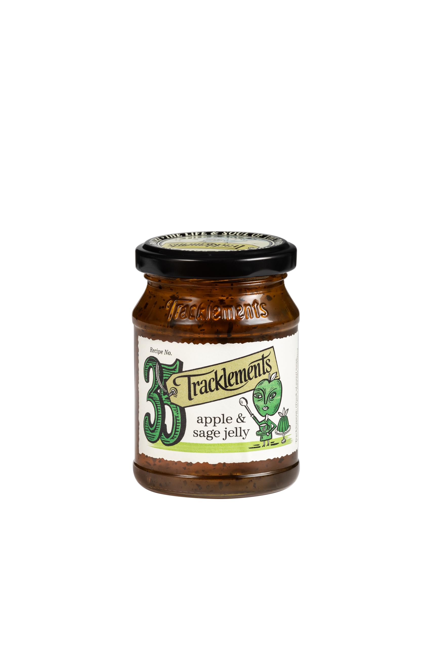 Tracklements Apple & Sage Jelly - Savoury Condiment for Stuffing & Gravy | Vegan | 220g