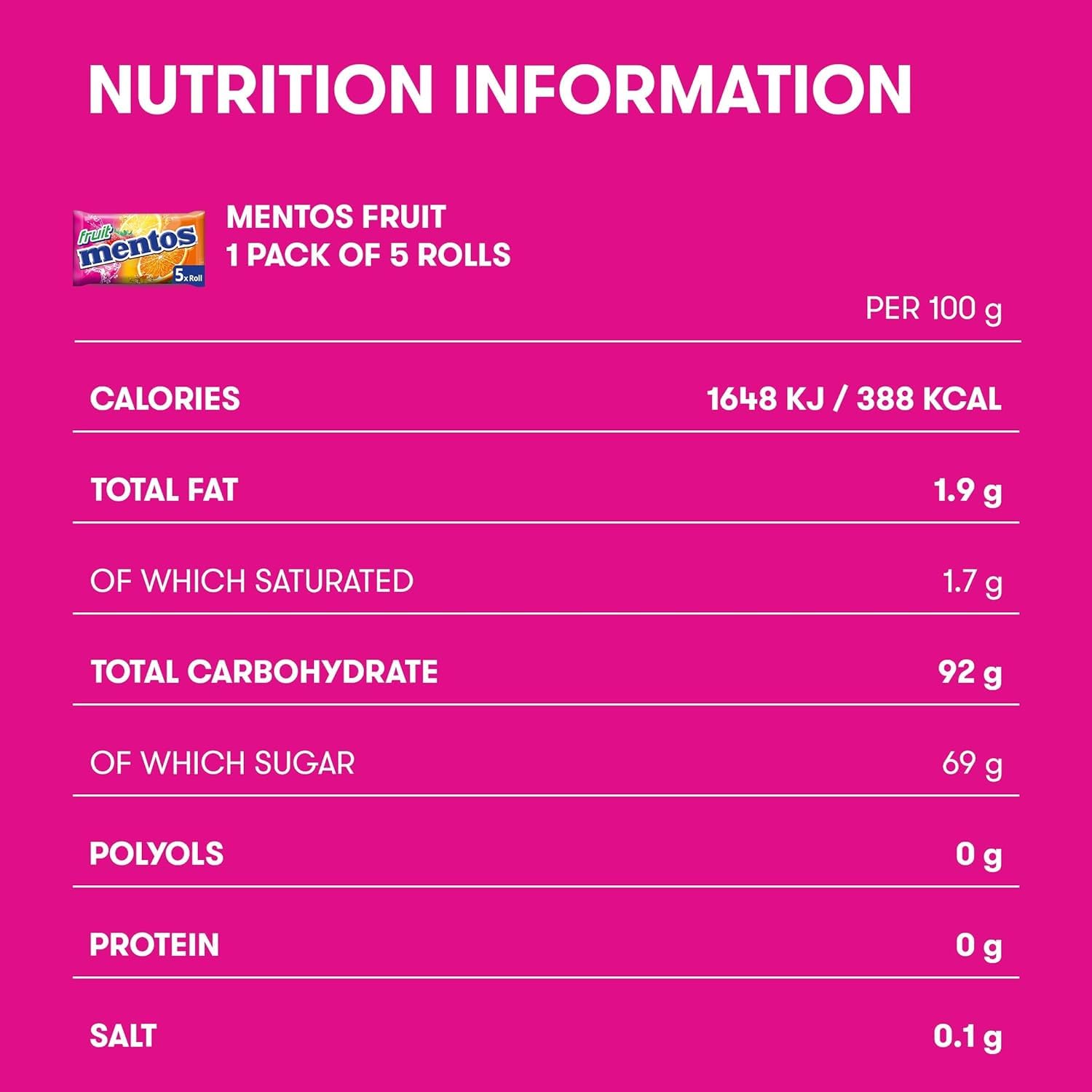 MENTOS Fruit Flavour Soft Mints - Crisp Outer Shell and Soft Centre | 40 Rolls | 940g Bulk Pack 4