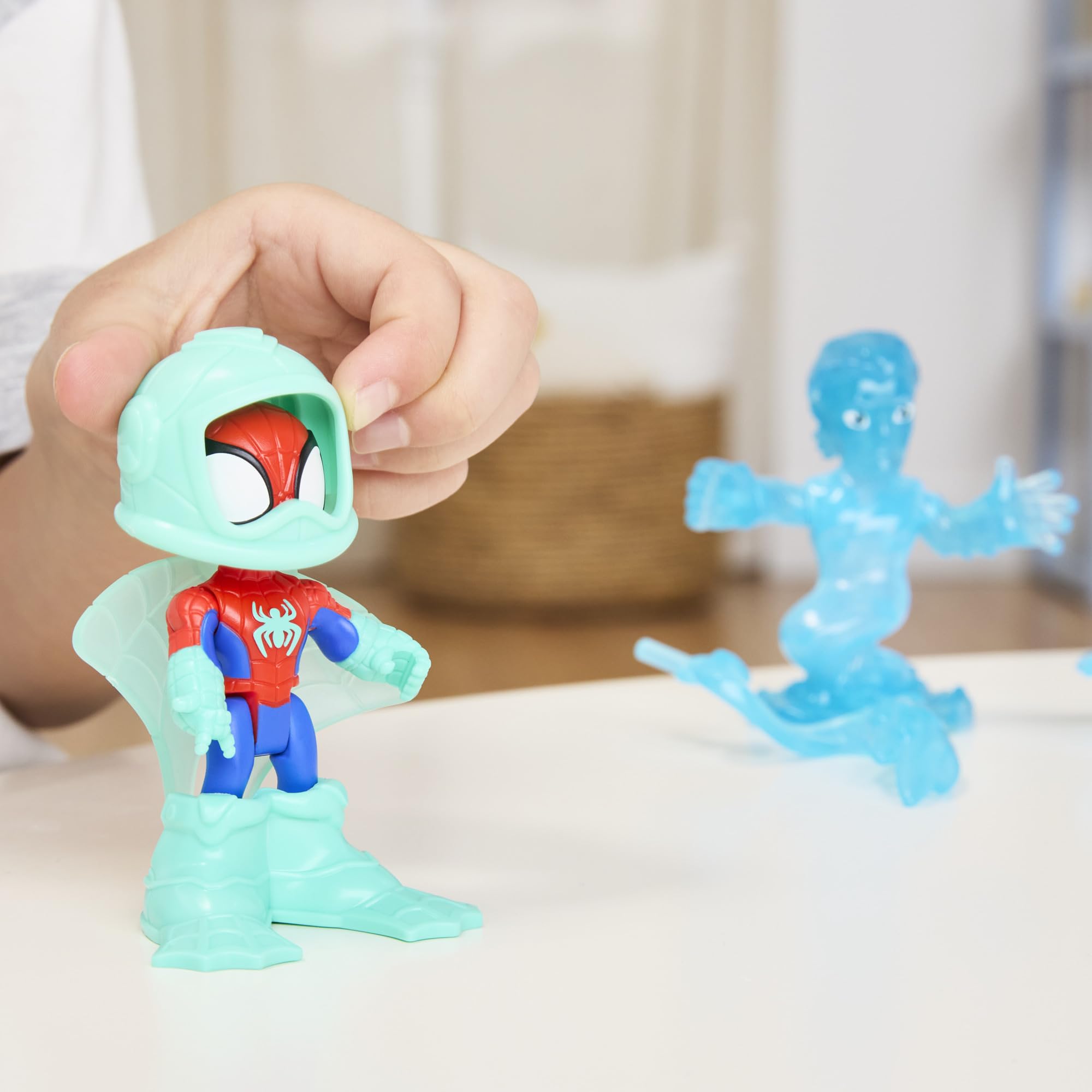 Spidey and His Amazing Friends Water-Webs Spidey & Hydro-Man Action Figures - 3-Inch Poseable Marvel Toys for Ages 3+