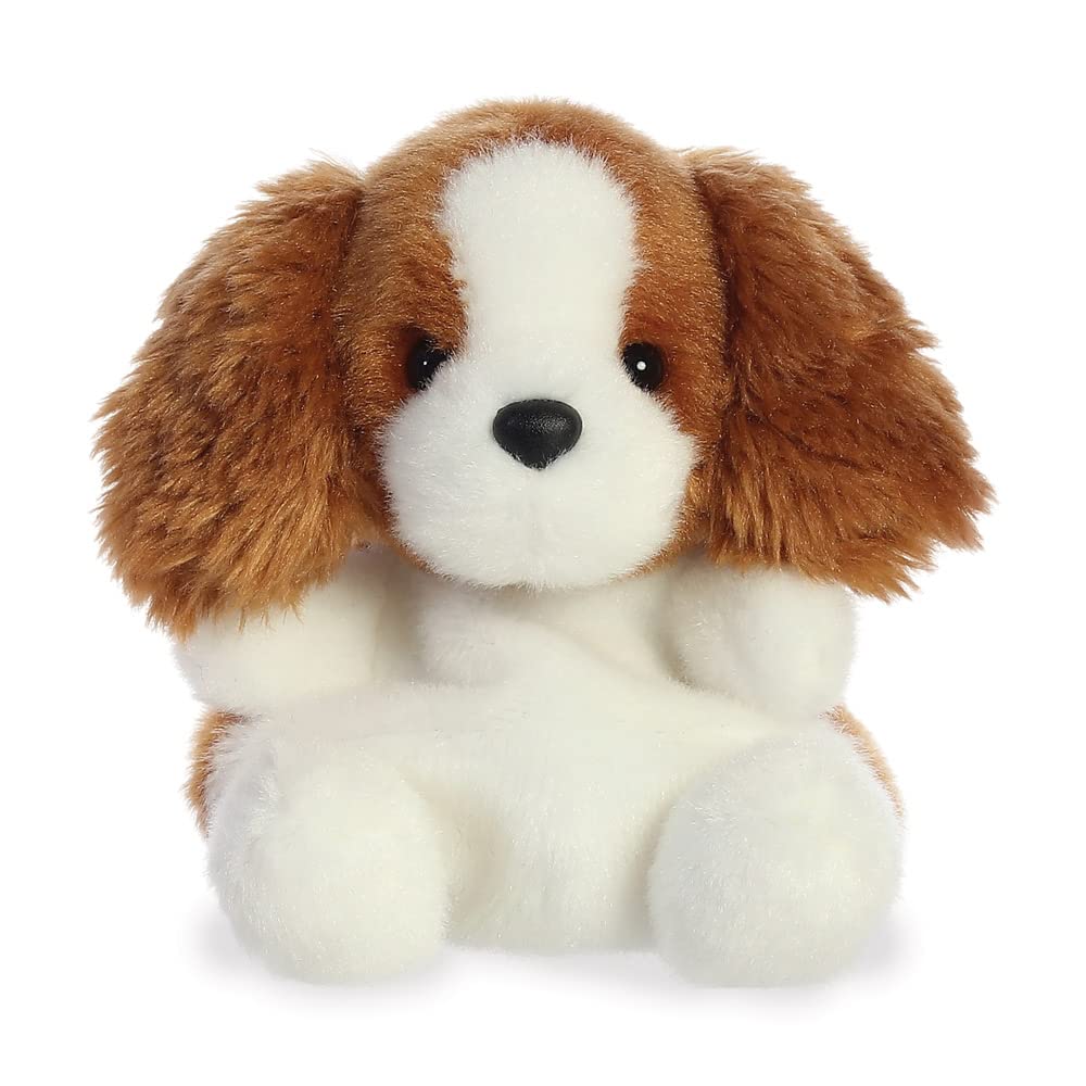 AURORA Palm Pals Lady Spaniel Dog Stuffed Toy | 5In Medium Size | Brown & White | Eco-Friendly
