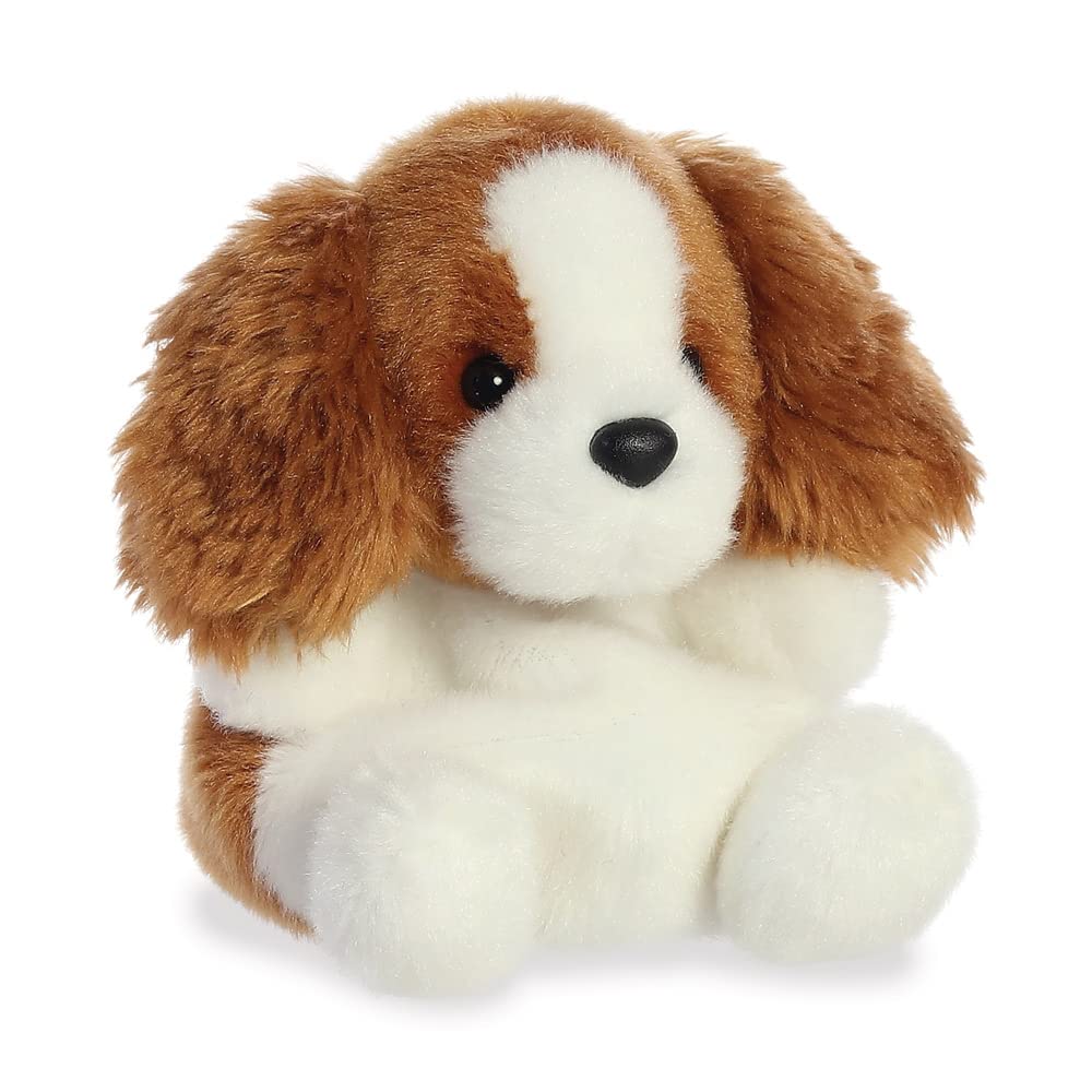 AURORA Palm Pals Lady Spaniel Dog Stuffed Toy | 5In Medium Size | Brown & White | Eco-Friendly