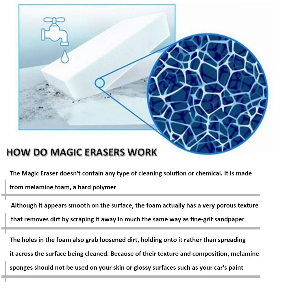 ASelected Pack of 50 Magic Eraser Sponges - Melamine Cleaning Sponge for Stain Removal 4