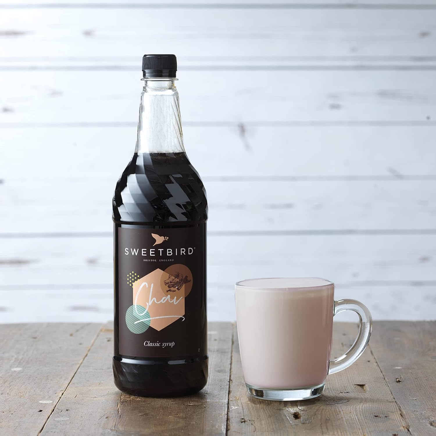 Sweetbird Chai Syrup | 1 Litre | Aromatic Spiced Tea Syrup with Cinnamon, Cardamom & Ginger