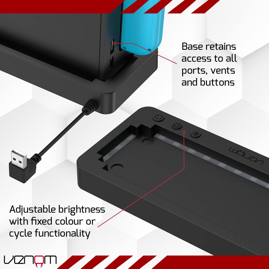 Venom Multi-Colour LED Light-up Console Stand for Nintendo Switch and OLED Model 7