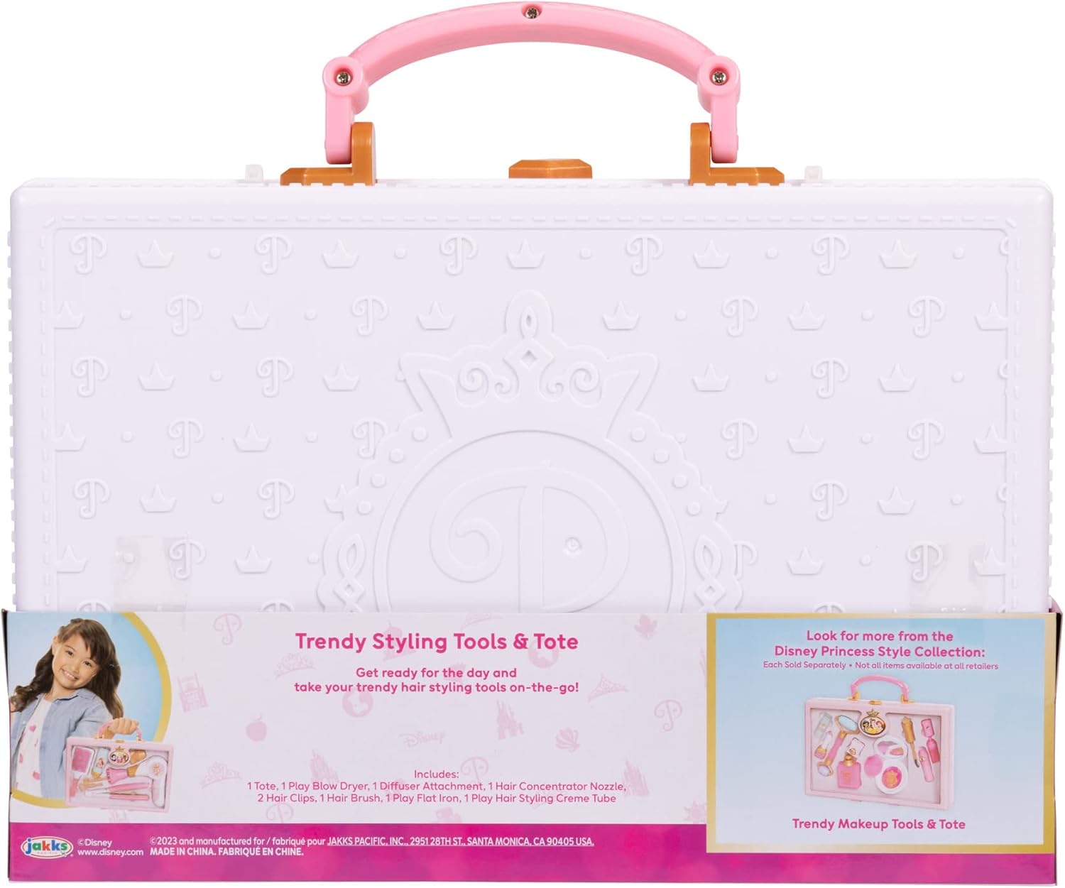Disney Princess Style Collection - Trendy Hair Pretend Play Styling Tools with Sound & Storage Tote 6