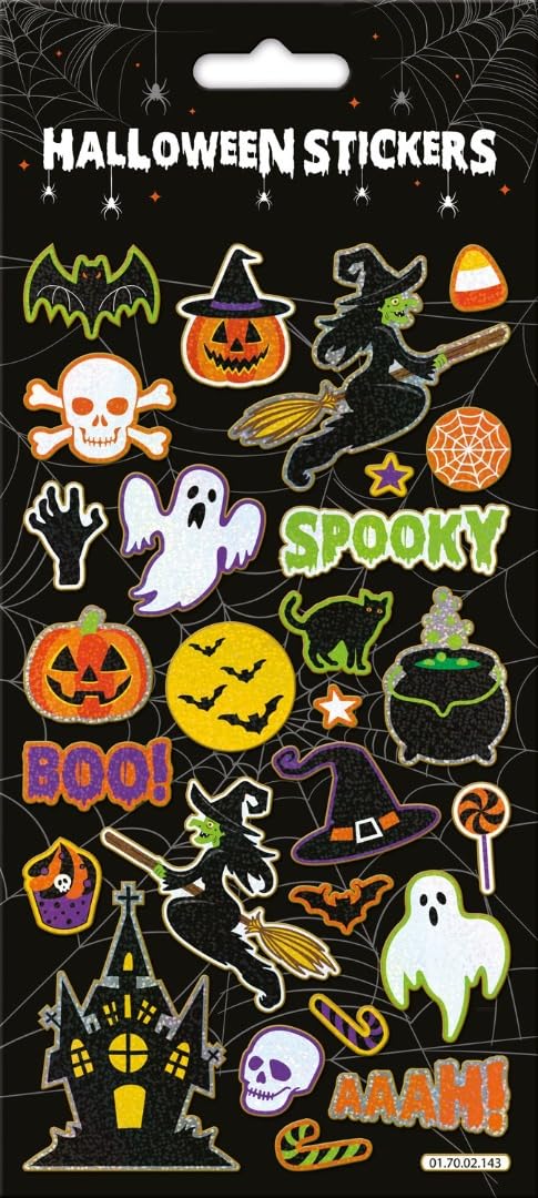 Paper Projects - Spooky Halloween Sparkly Stickers