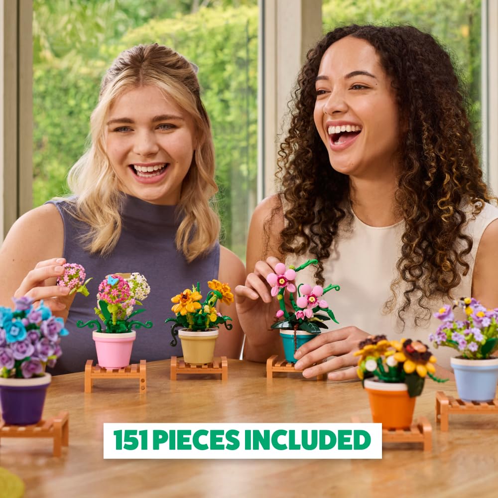 MAX Premium Garden Pot Plants Building Bricks Set - Sunflower Capsule (151 Pieces)