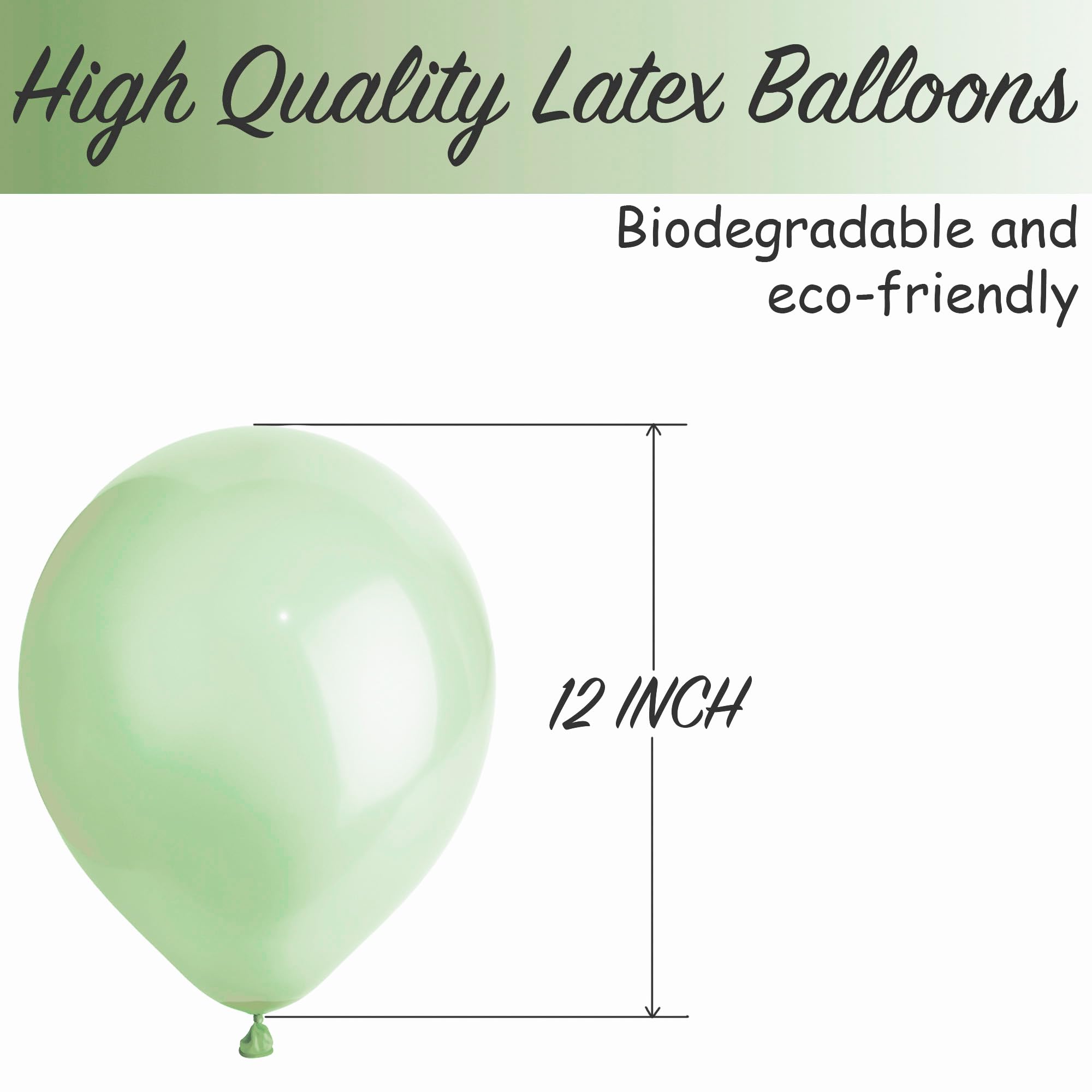 SHATCHI Metallic-Latexballons, hellgrün, 30,5 cm, 10er-Pack, Partydekoration 5