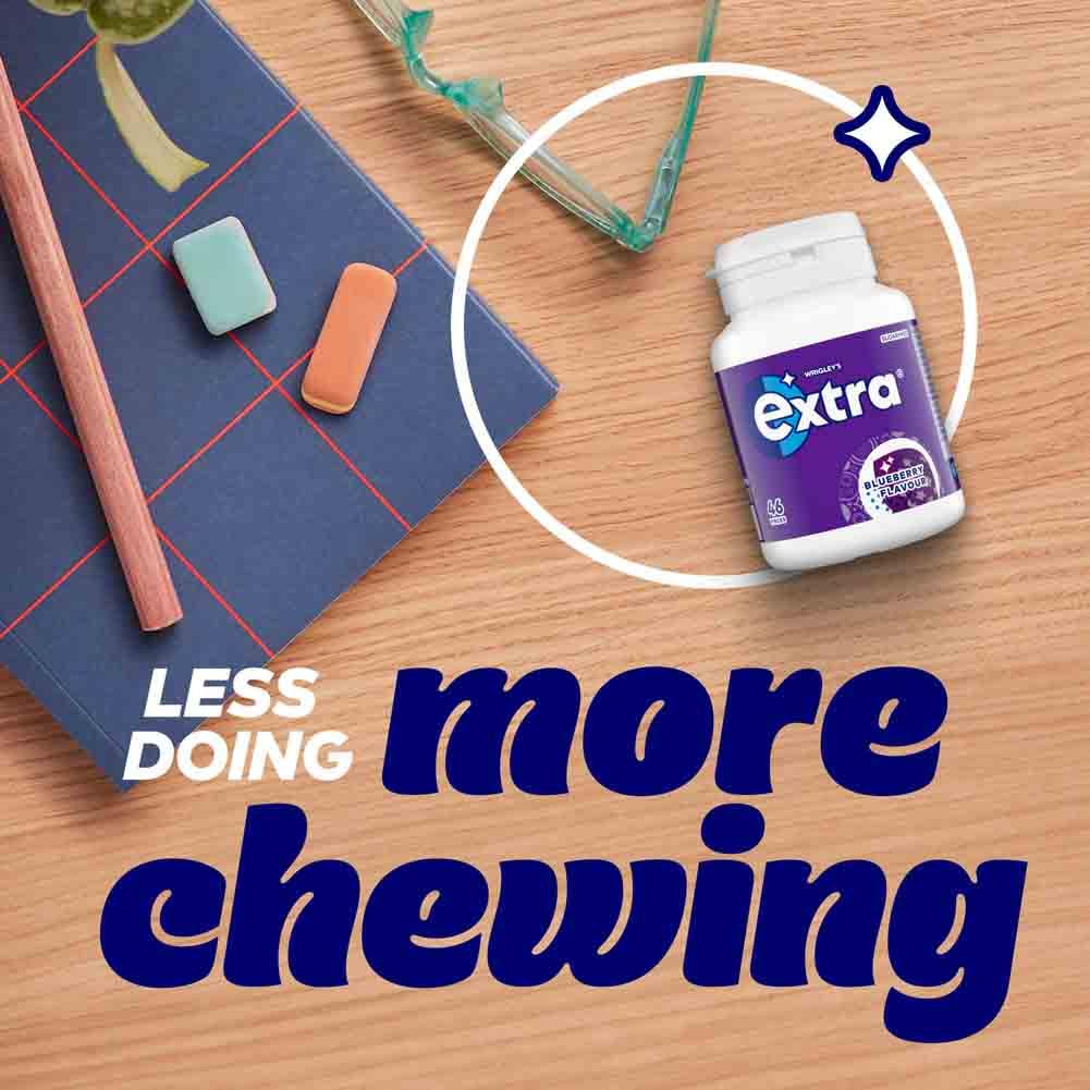 Extra - Blueberry Sugarfree Chewing Gum Bottle (46 Pieces) 8