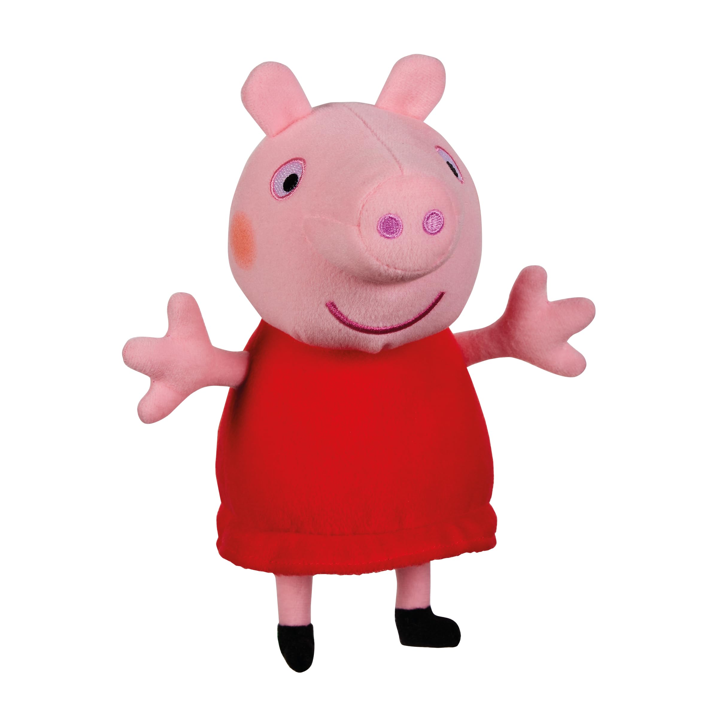 Peppa Pig Talking Red Dress Plush Toy - Interactive Soft Doll for Toddlers, 20cm