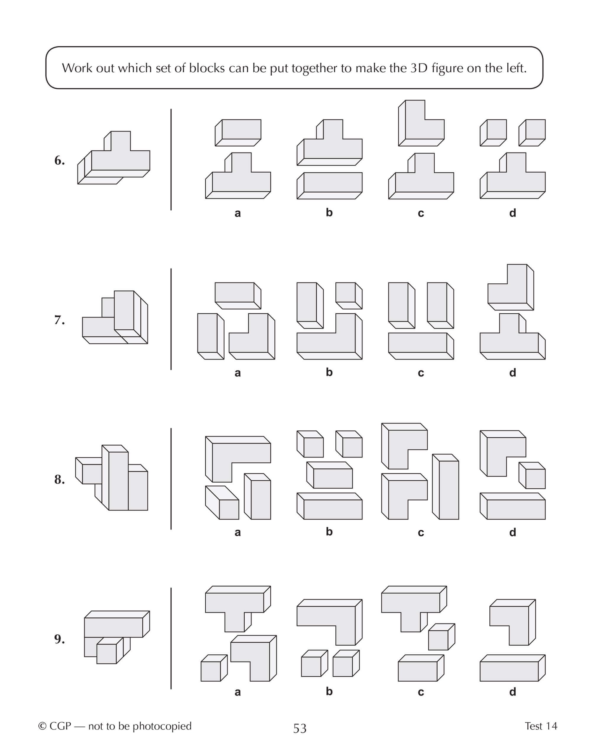 CGP 11+ GL 10-Minute Tests: Non-Verbal Reasoning Spatial - Ages 10-11 (with Online Edition) 3
