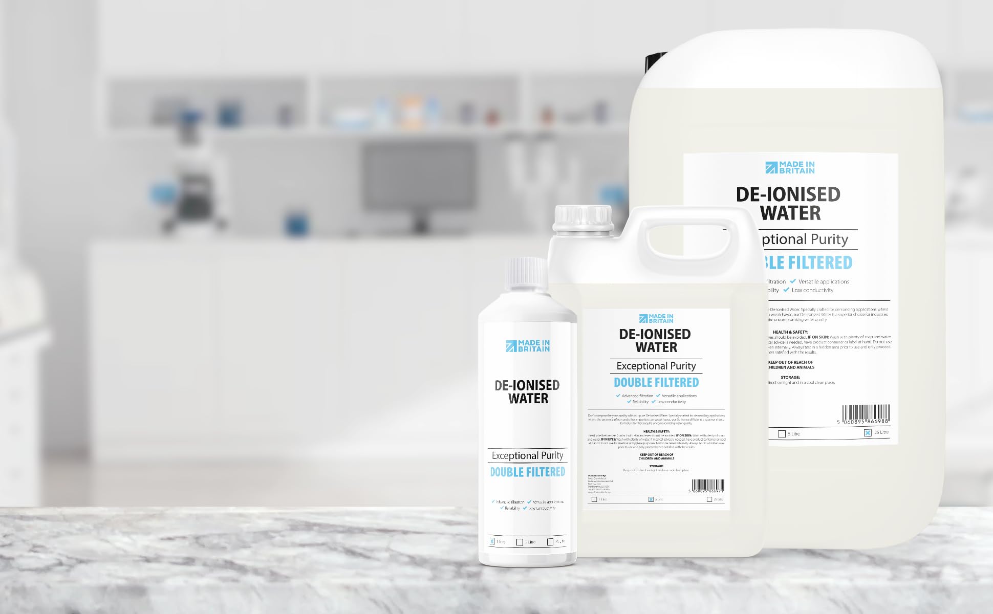 ChemLab De-Ionised Water - 1 Litre | Ultra-Purity for Irons, Batteries & Automotive Care 4