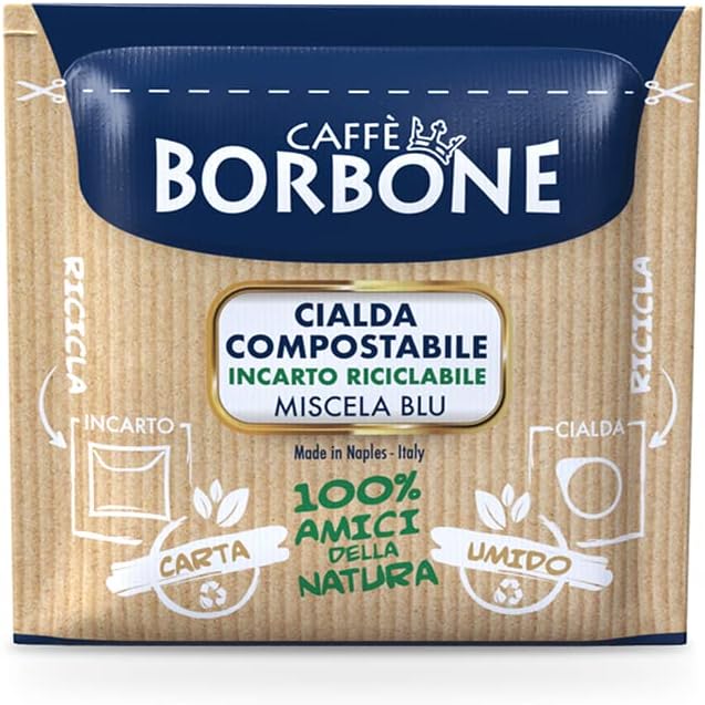 Caffè Borbone Blue Blend Compostable Coffee Pods - 100 Pack, ESE 44mm Compatible 6