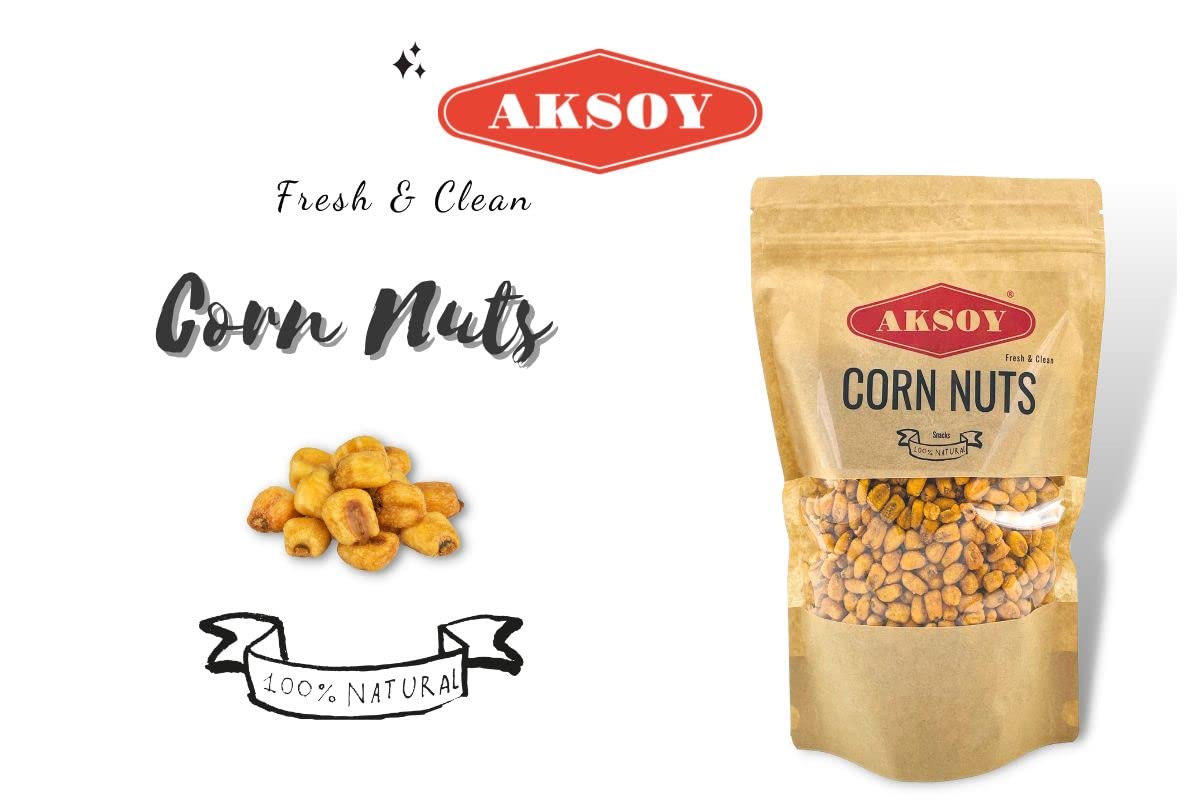 Aksoy Natural Craving Gesalzene und geröstete Maisnüsse 500 g – Original geröstet, wiederverschließbarer Beutel 6