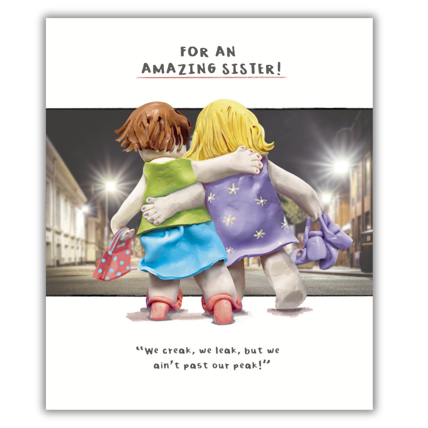 Emotional Rescue Funny Birthday Card for Sister - Amazing Sister Night Out | 18.4 x 15.4 cm 1
