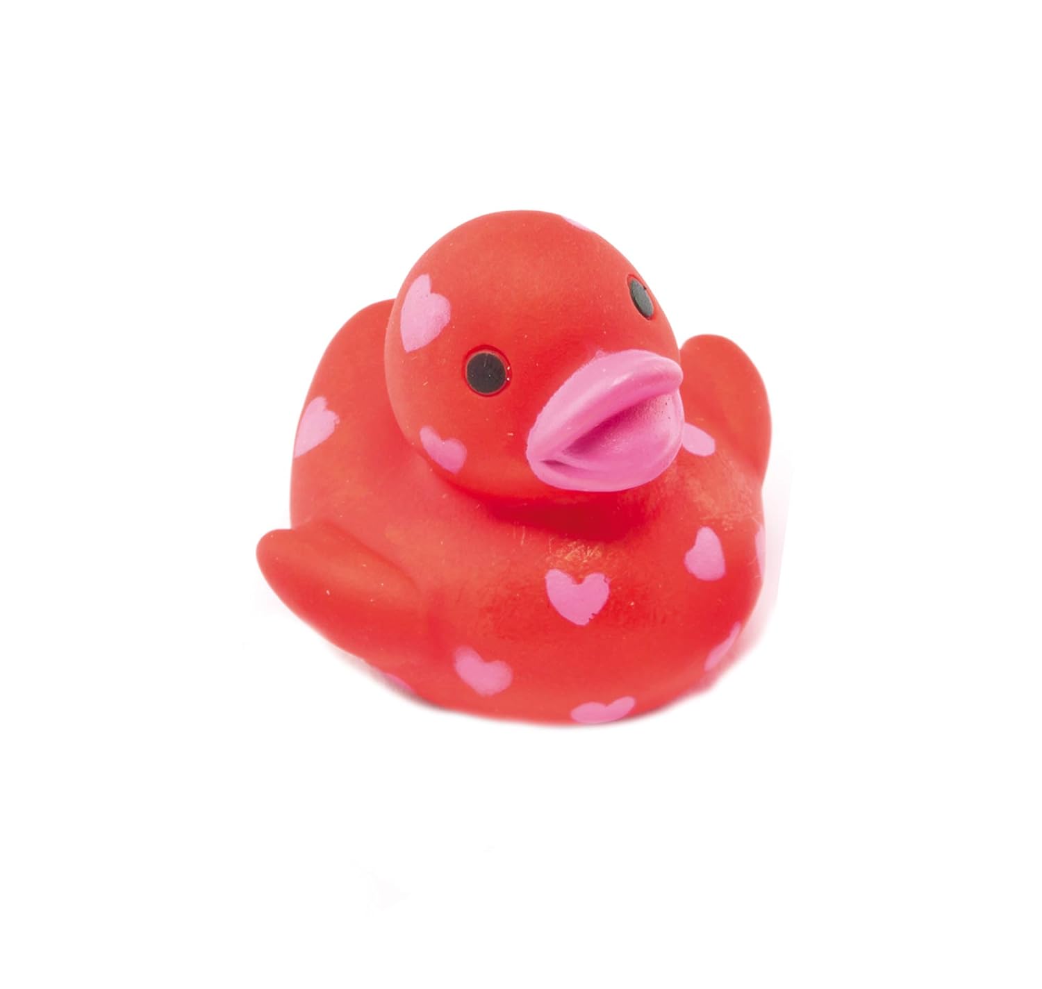 Baker Ross Mini Heart Rubber Ducks - Assorted Floating Bath Toys (Pack of 6) 3