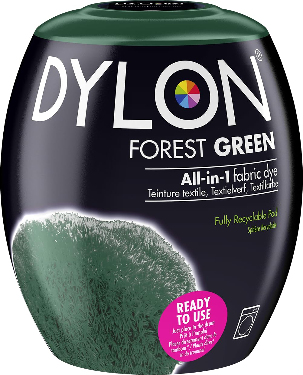 Dylon Washing Machine Fabric Dye Pod - Forest Green, 350g
