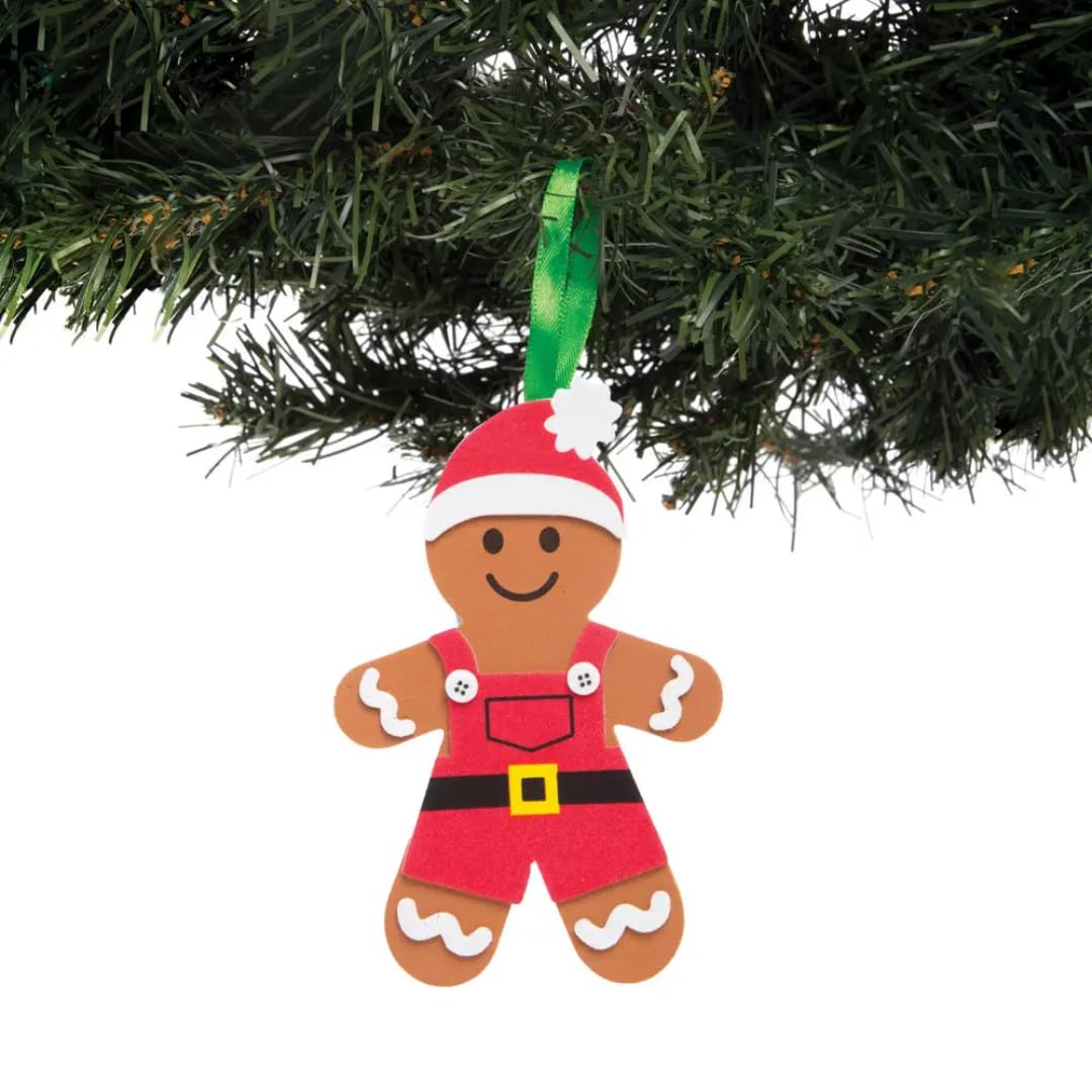 Baker Ross AT192 Gingerbread Man Mix & Match Decoration - Pack of 6, Christmas Craft Kit 3
