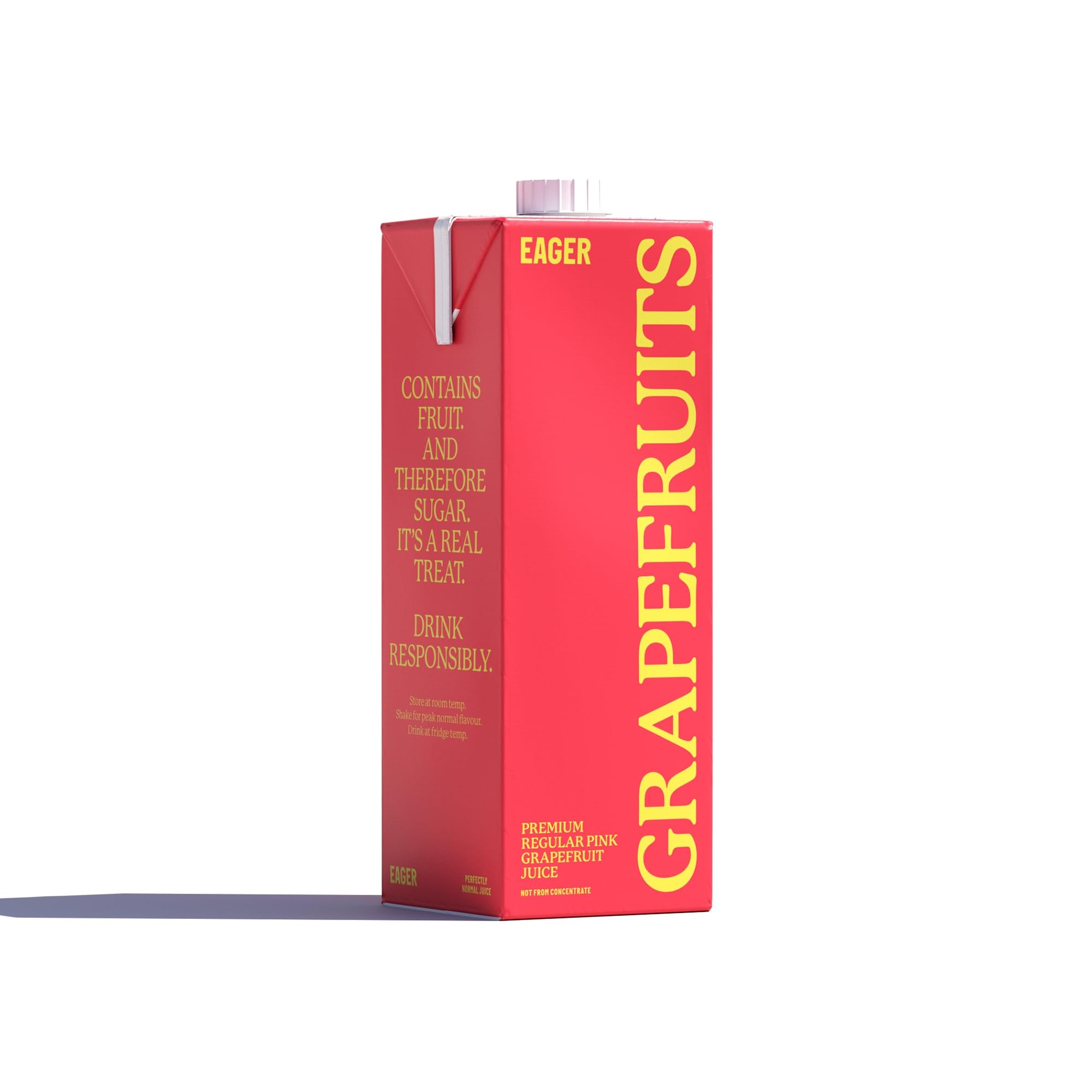 Eager - Pink Grapefruit Juice 100% Squeezed, Refreshing Fruit Drink, Not from Concentrate