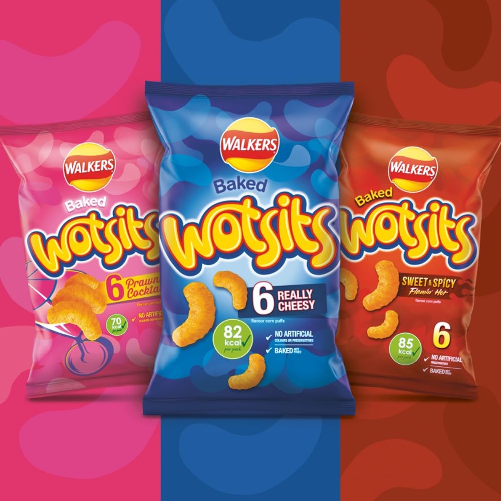 Walkers Wotsits Really Cheesy Multipack Snacks Crisps 20x16.5g