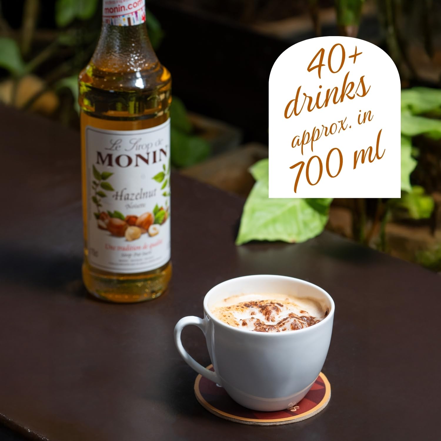 Monin Hazelnut Syrup 700ml - Vegan, Sugar-Free, Natural Flavouring for Coffee & Cocktails 5