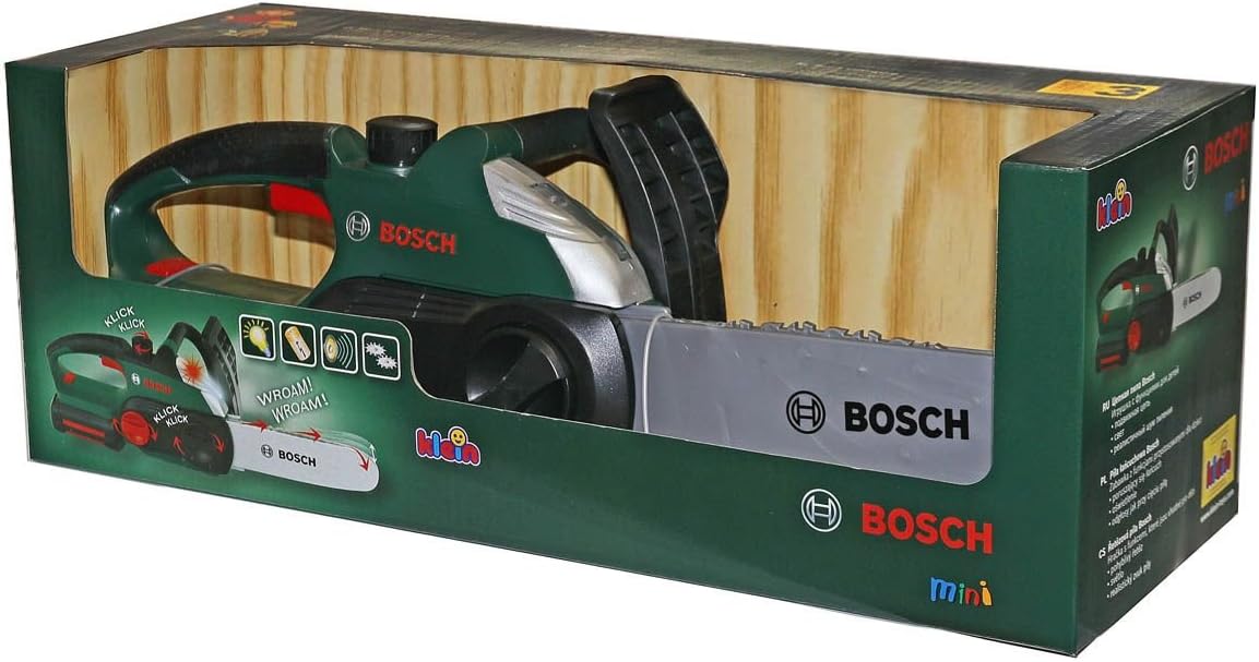 Theo Klein 8399 Bosch Toy Chainsaw - Battery-Powered with Light & Sound Effects for Kids 3+ 5