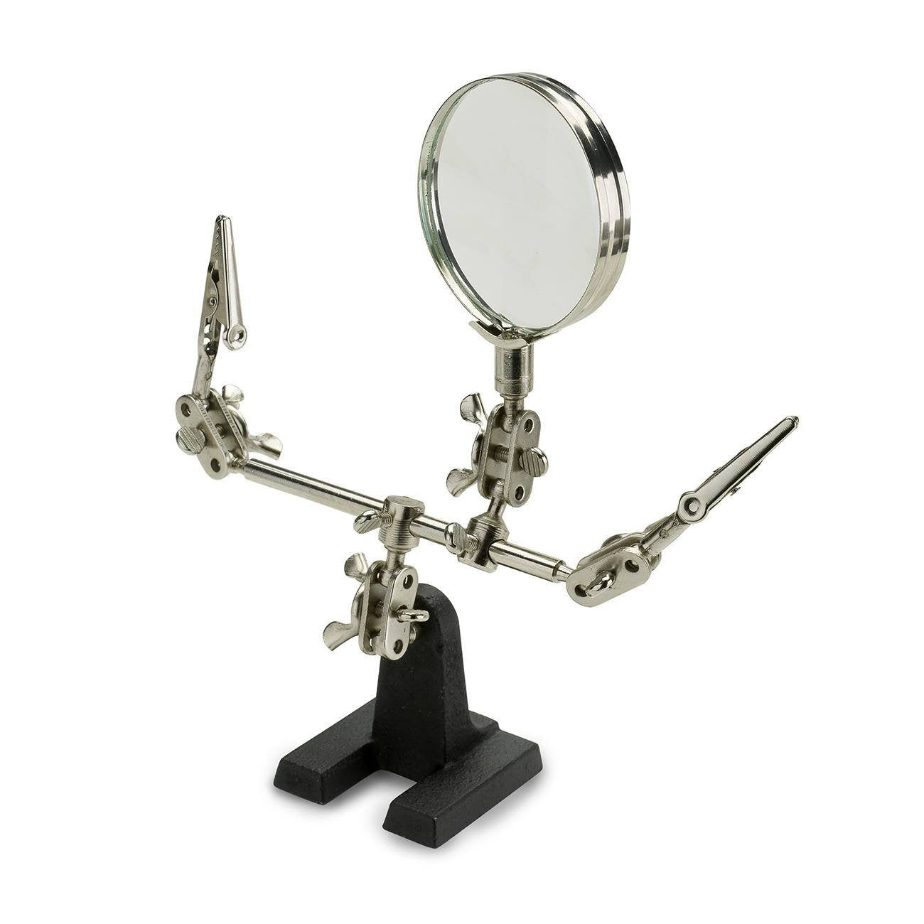 Neiko 01902 Adjustable Helping Hand Soldering Station with 2x Magnifying Glass | Cast Iron Base 3
