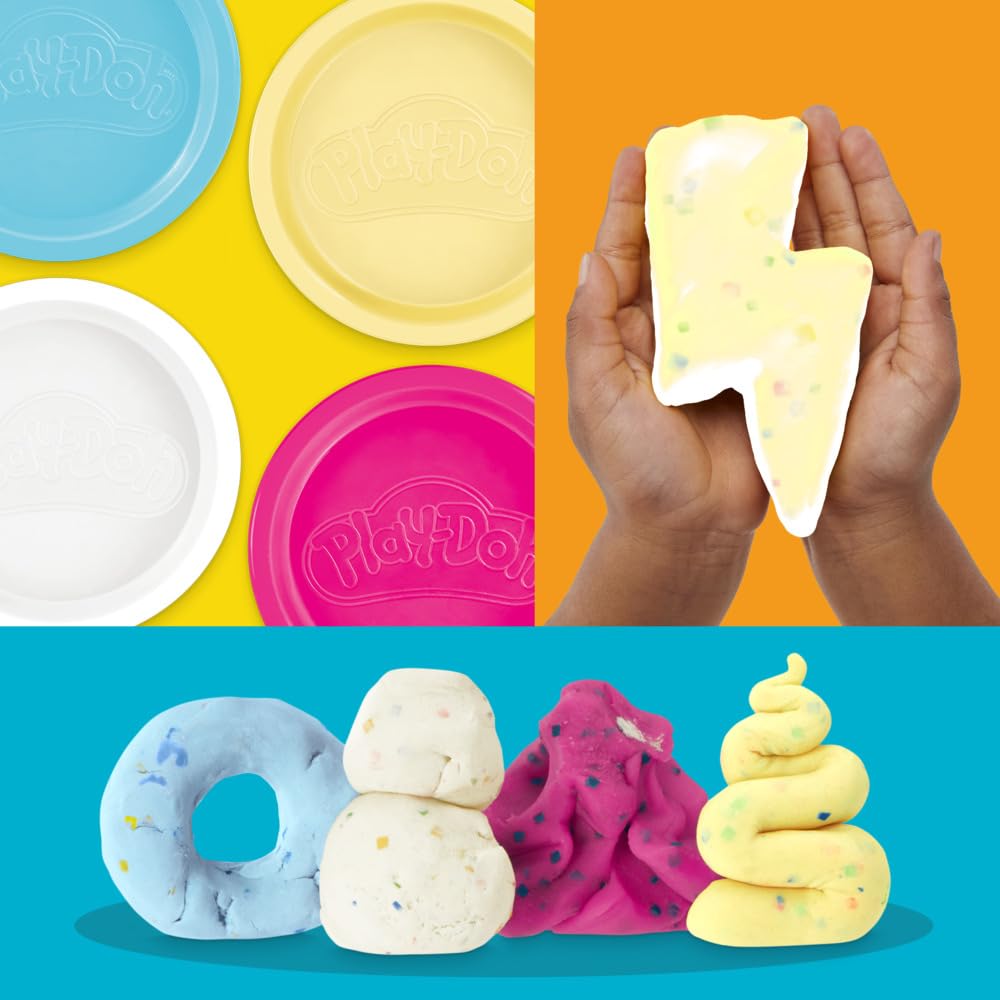 Play-Doh 4 Pack Confetti Compound - Creative Play for Ages 2+ 11