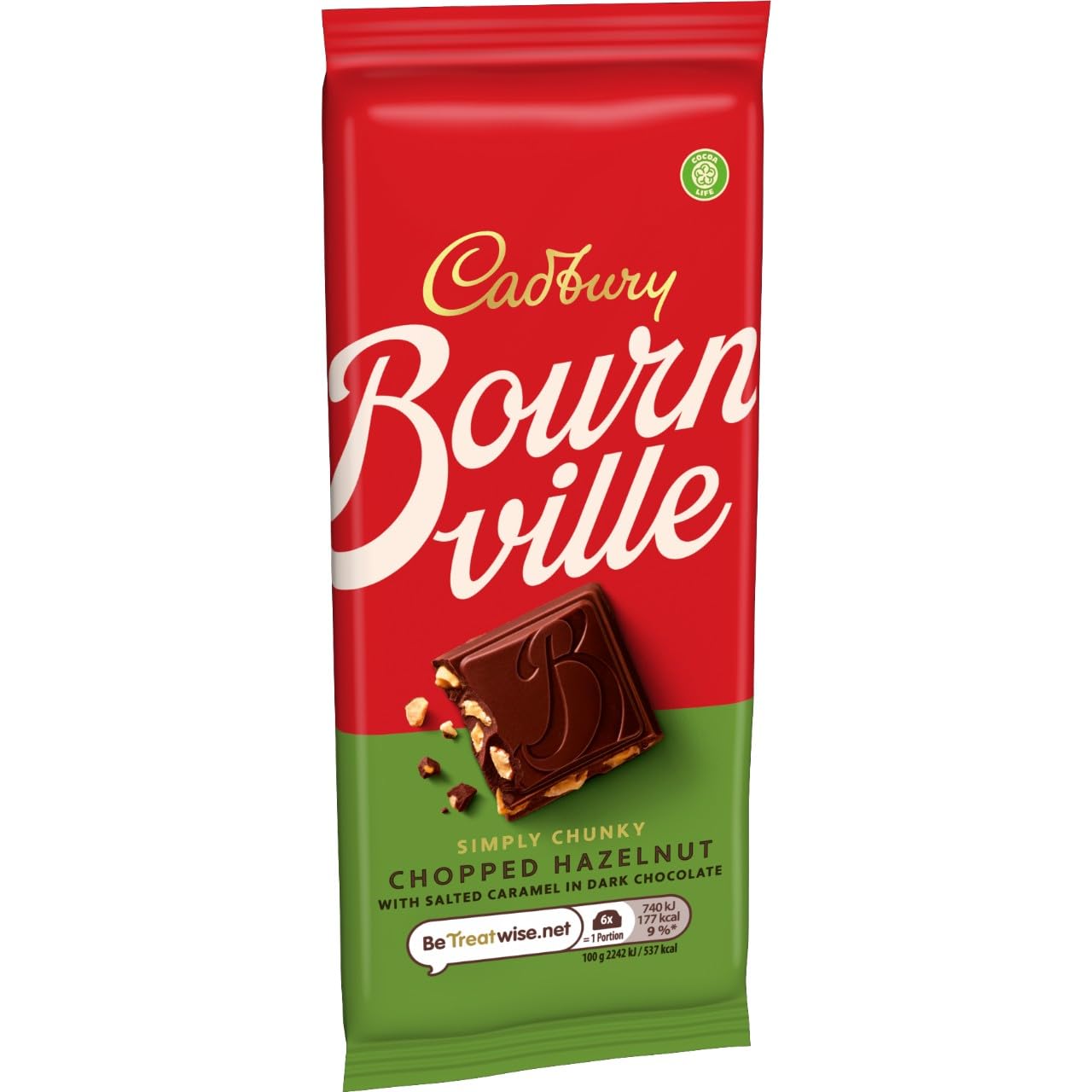 Cadbury Bournville Simply Chunky Chopped Haselnuss mit gesalzenem Karamell-Schokoriegel 3