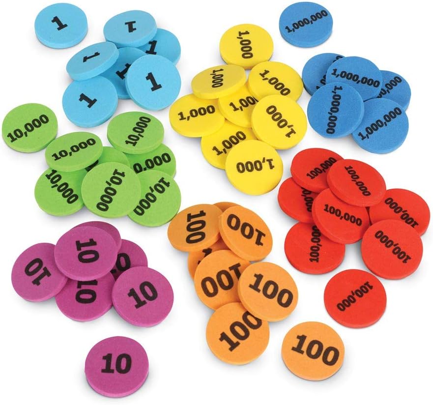 Learning Resources Place Value Disks - Educational Math Manipulative for Ages 4-8 3