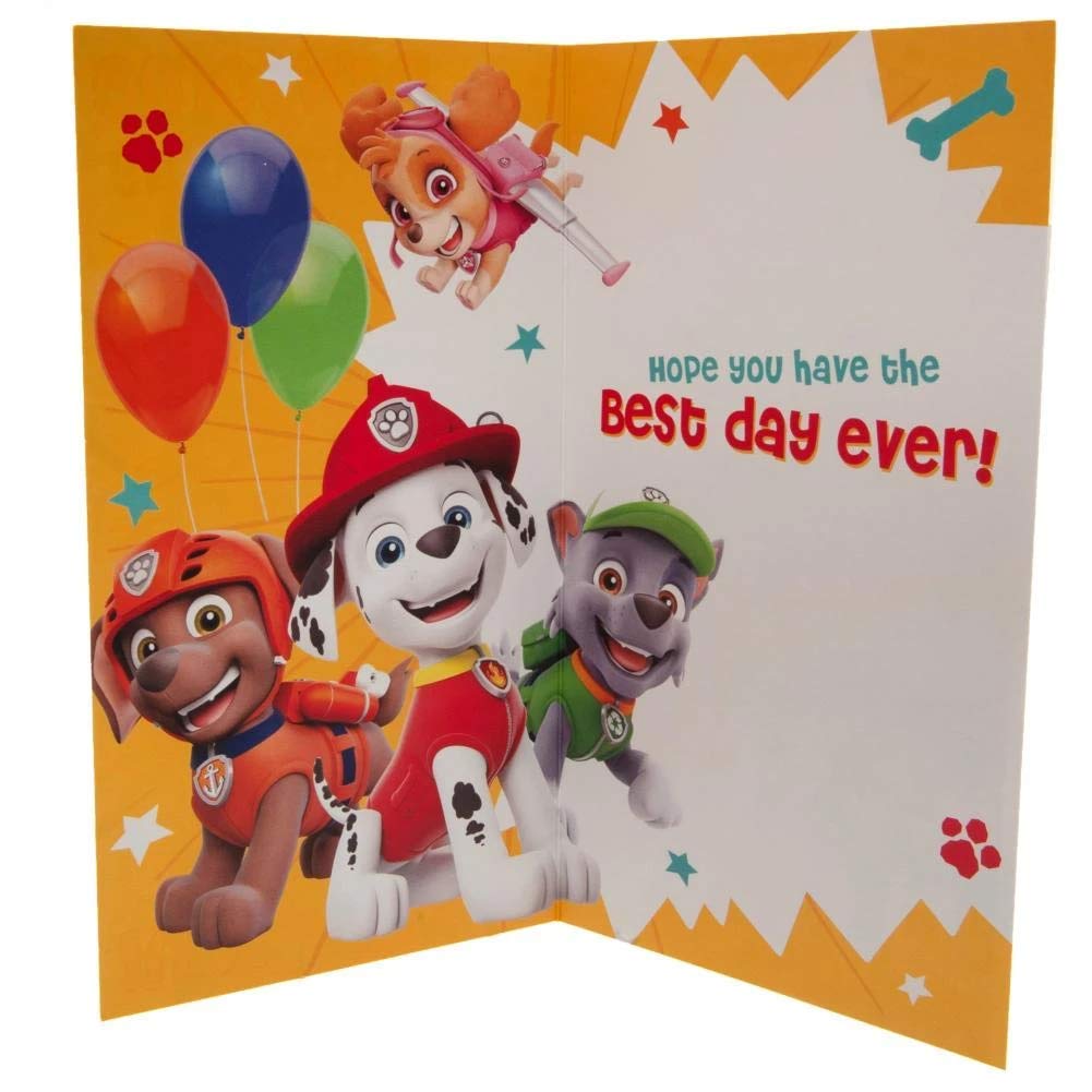 Paw Patrol Birthday Greeting Card - Awesome Day Design | FSC Certified Paper | 120x230mm 2