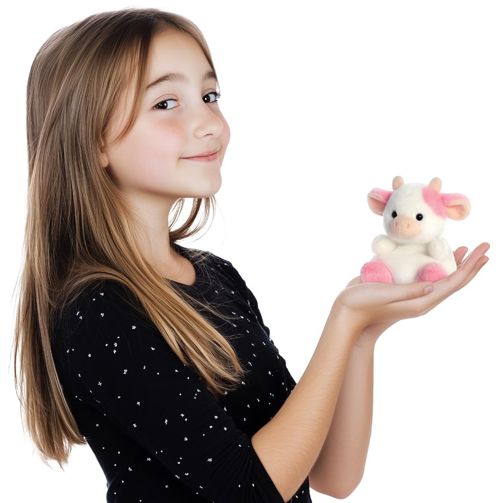 Aurora Palm Pals Barn - Belle Strawberry Cow Soft Toy 4